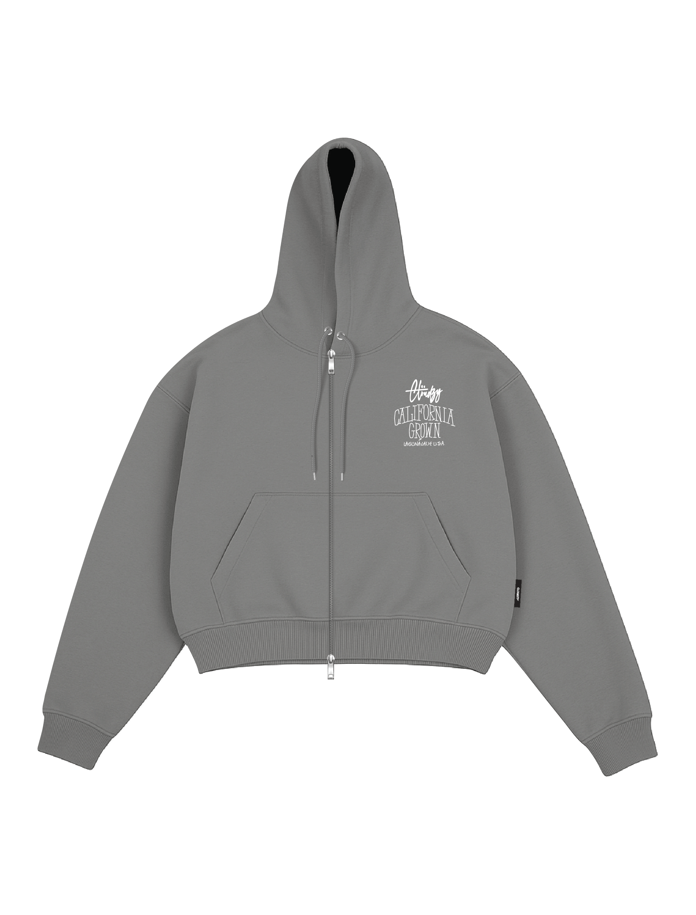 Áo hoodie zip boxy nam local brand Cloudzy hoodie nỉ bông nữ unisex form rộng basic mũ siêu to GROWN