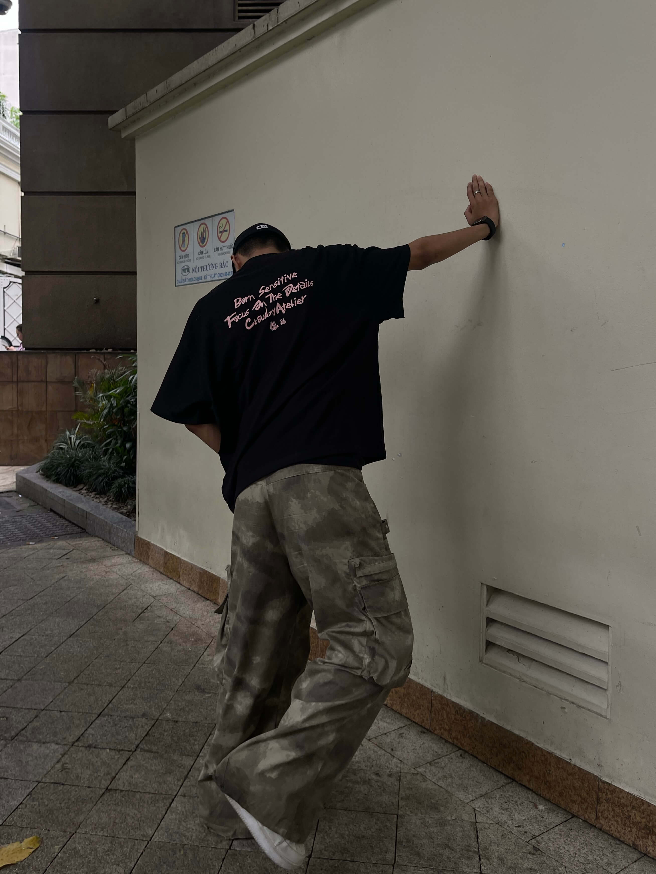 Áo thun boxy tee local brand Cloudzy unisex phông tay lỡ nữ cotton phối màu form rộng boxy SENSITIVE