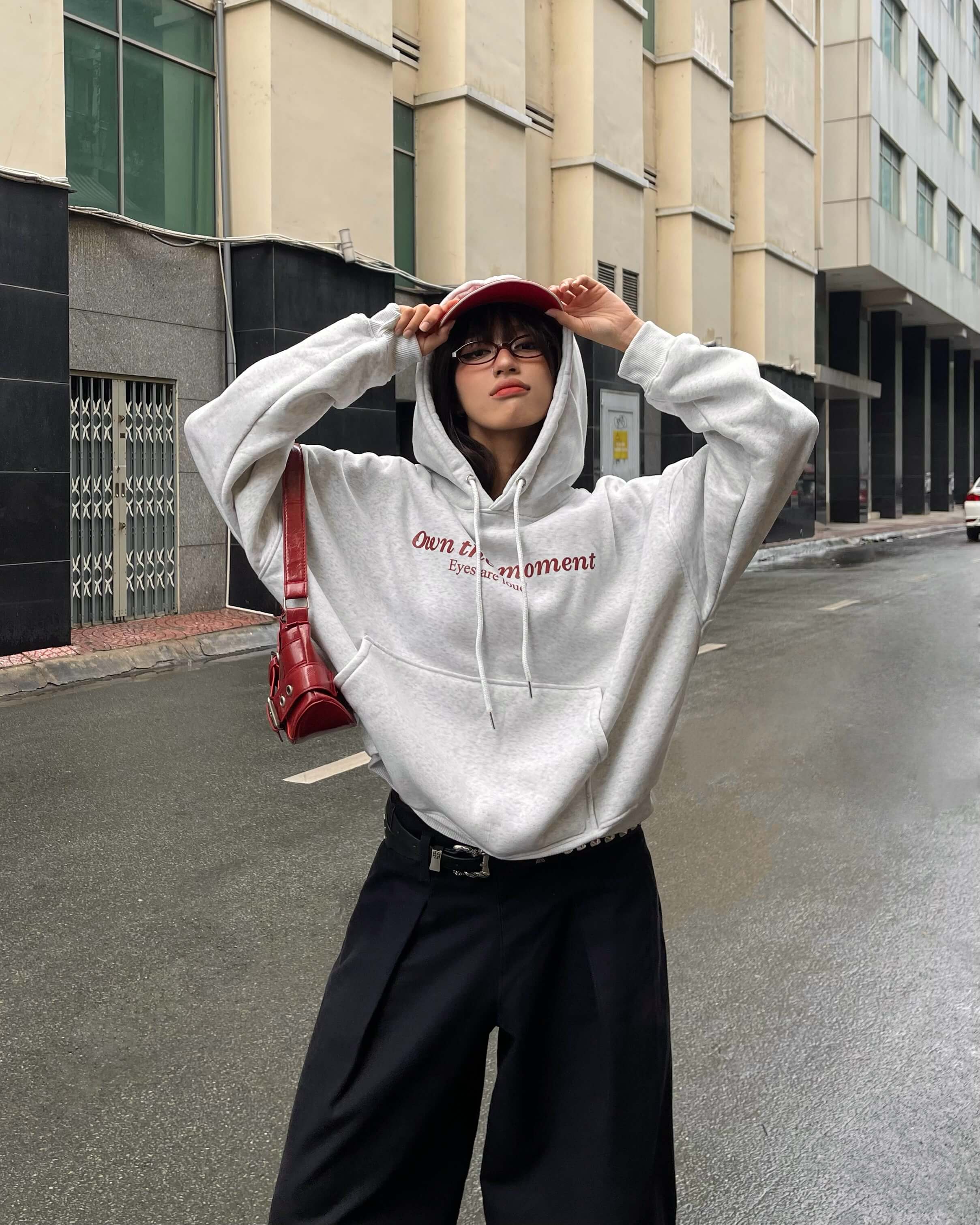 Áo khoác hoodie boxy nỉ nam local brand hoodie nữ unisex form rộng basic tay phồng CLOUDZY MOMENT