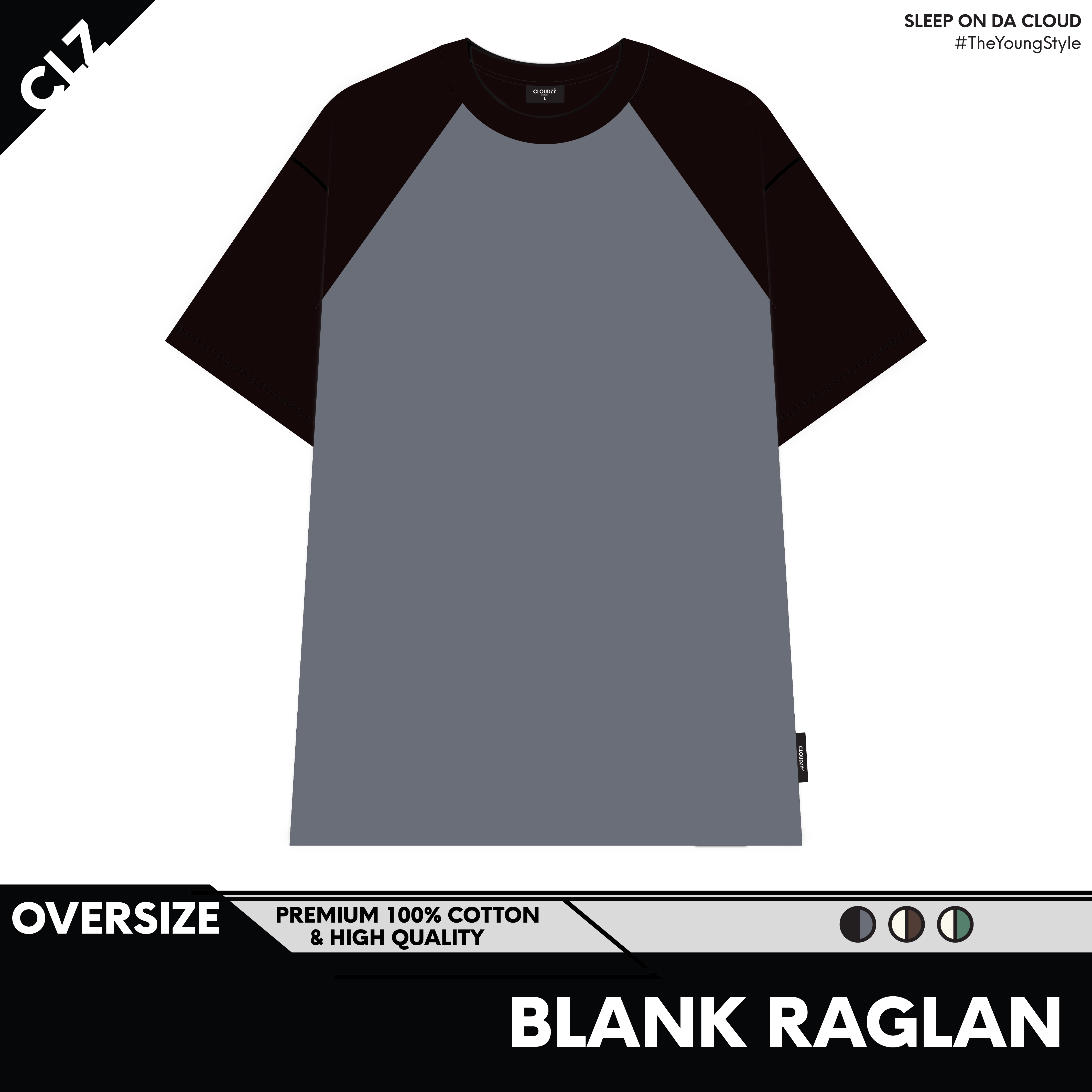 ÁO THUN OVERSIZE RAGLAN TRƠN