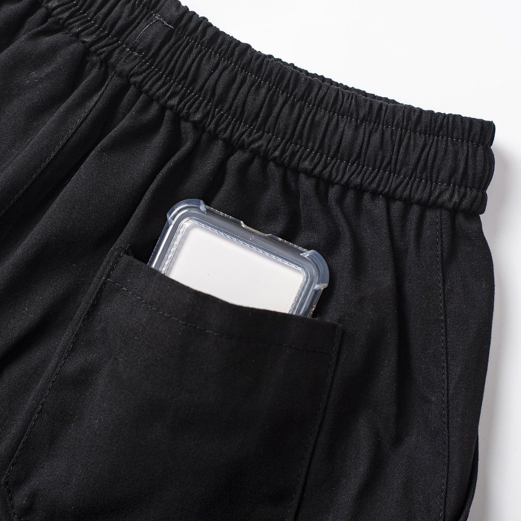 Quần short nam nữ QS KAKI TRƠN CLOUDZY cotton mềm mịn lưng thun unisex thể thao cao cấp ống rộng