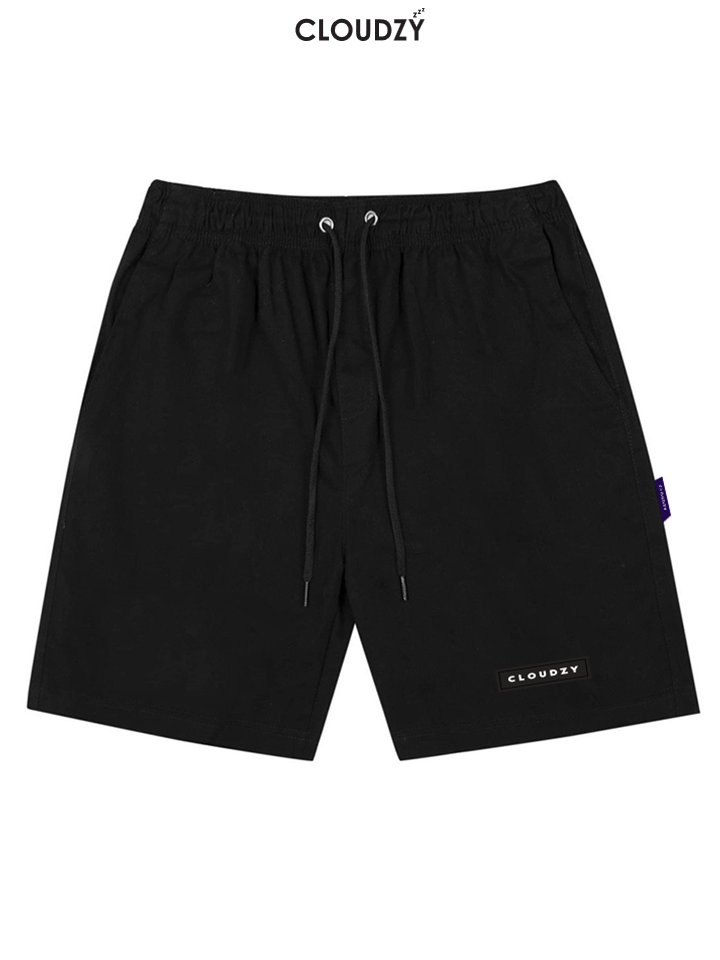 Quần short nam nữ QS KAKI TRƠN CLOUDZY cotton mềm mịn lưng thun unisex thể thao cao cấp ống rộng
