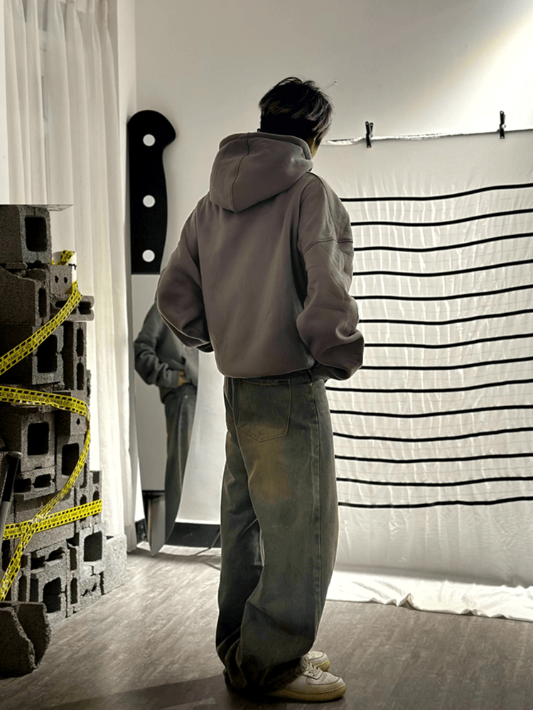 Áo khoác hoodie boxy nam nữ local brand HD BOXY TRƠN unisex form rộng nỉ bông dày mũ to 2 lớp basic