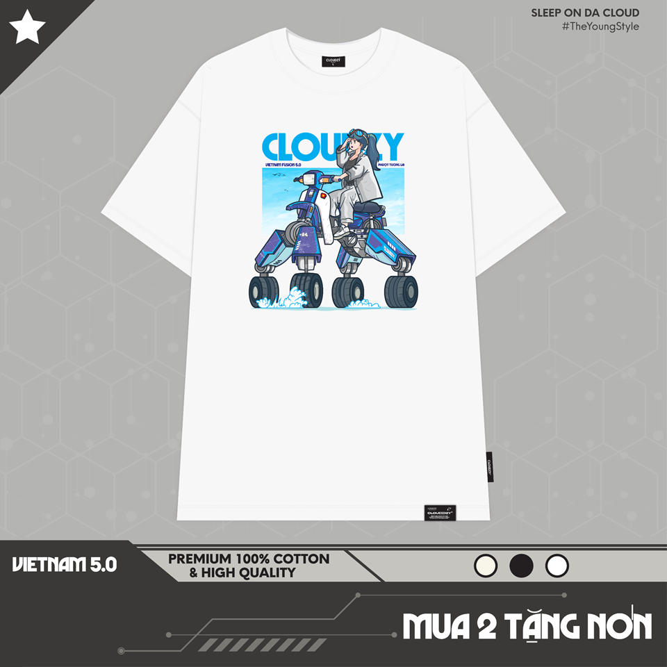 ÁO THUN OVERSIZE CLOUDZY DREAM X