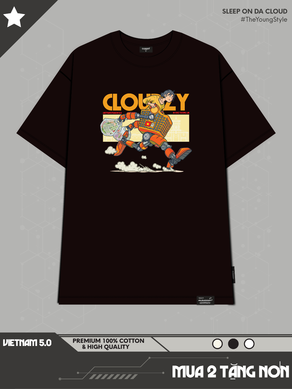 ÁO THUN OVERSIZE CLOUDZY ĐI CHỢ