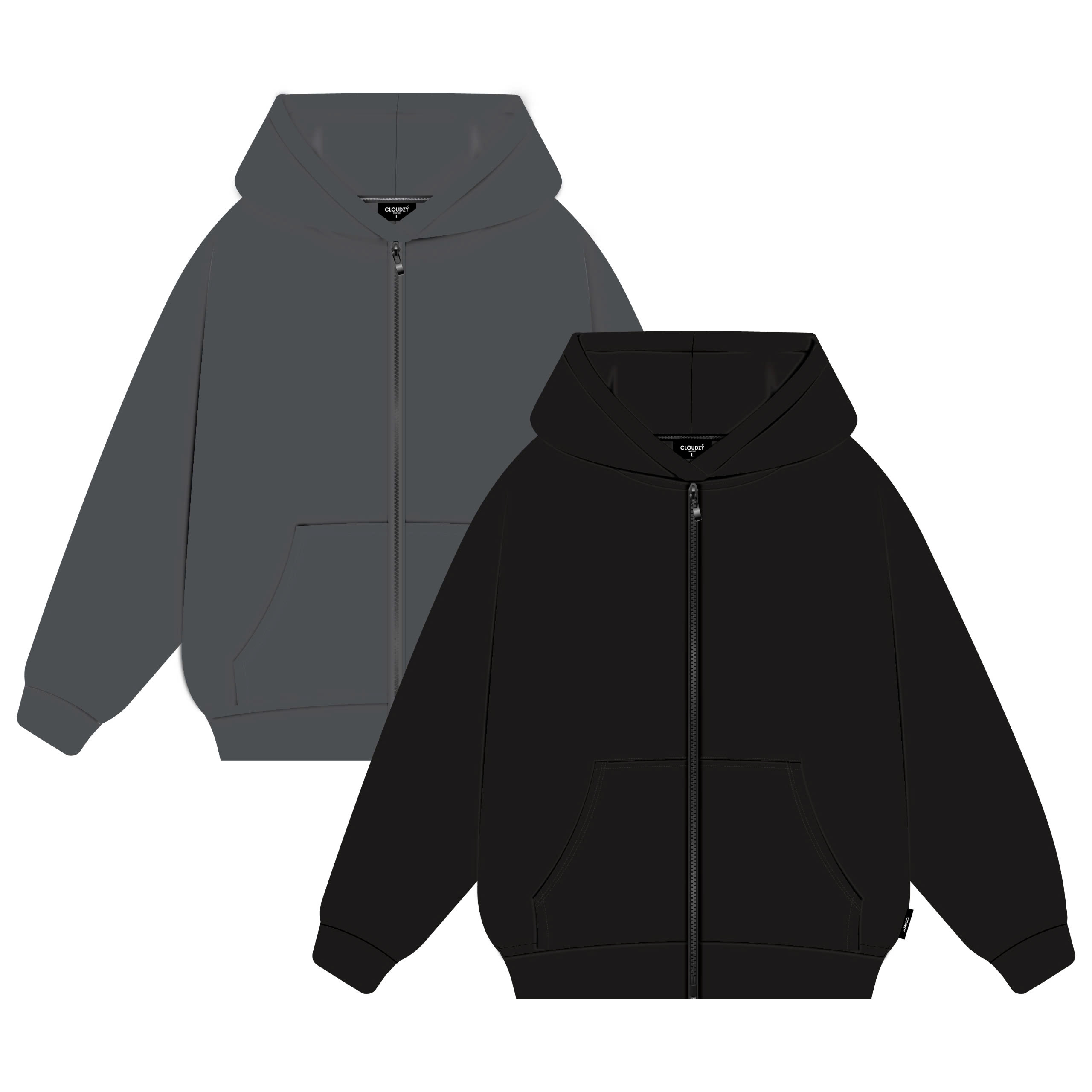 HOODIE OVERSIZE ZIP TRƠN
