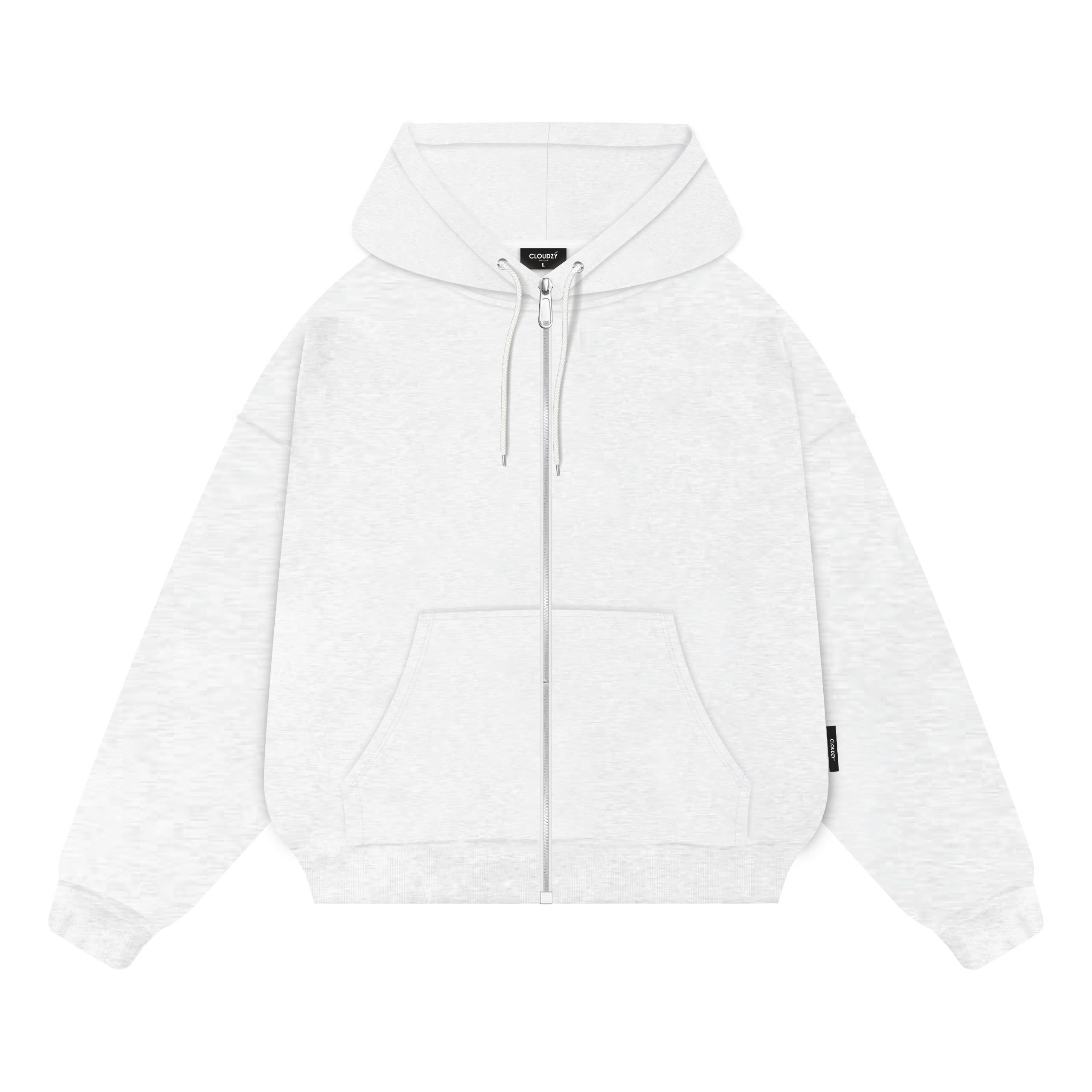 HOODIE BOXY ZIP TRƠN