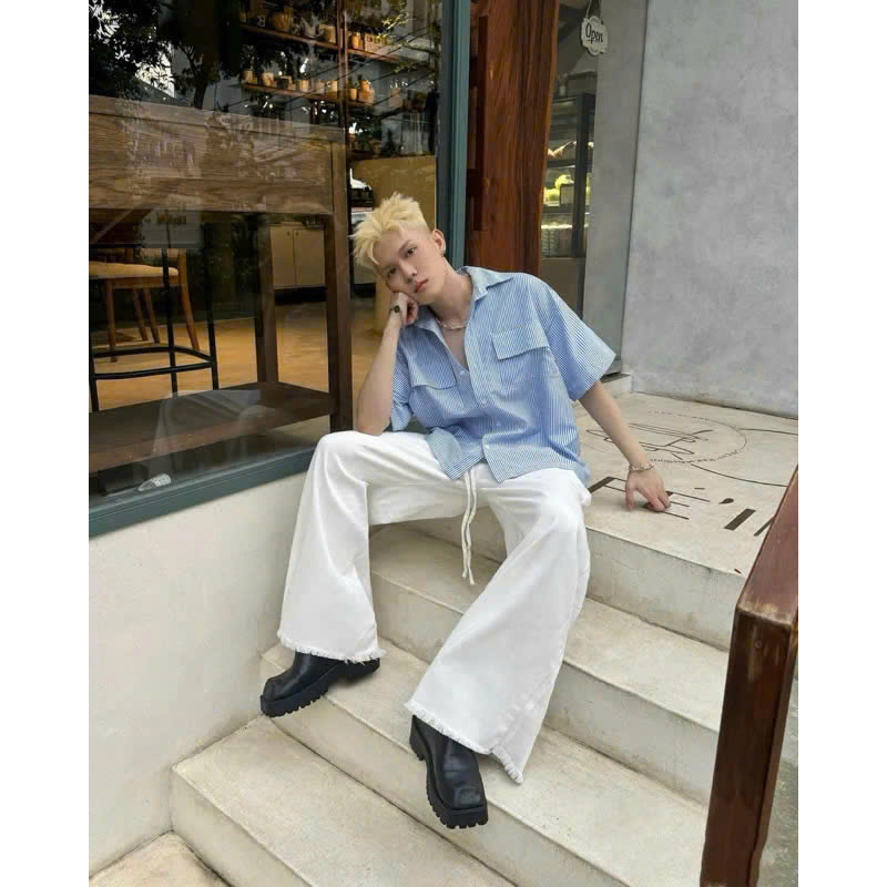 QUẦN JEAN BAGGY WHITE JEAN