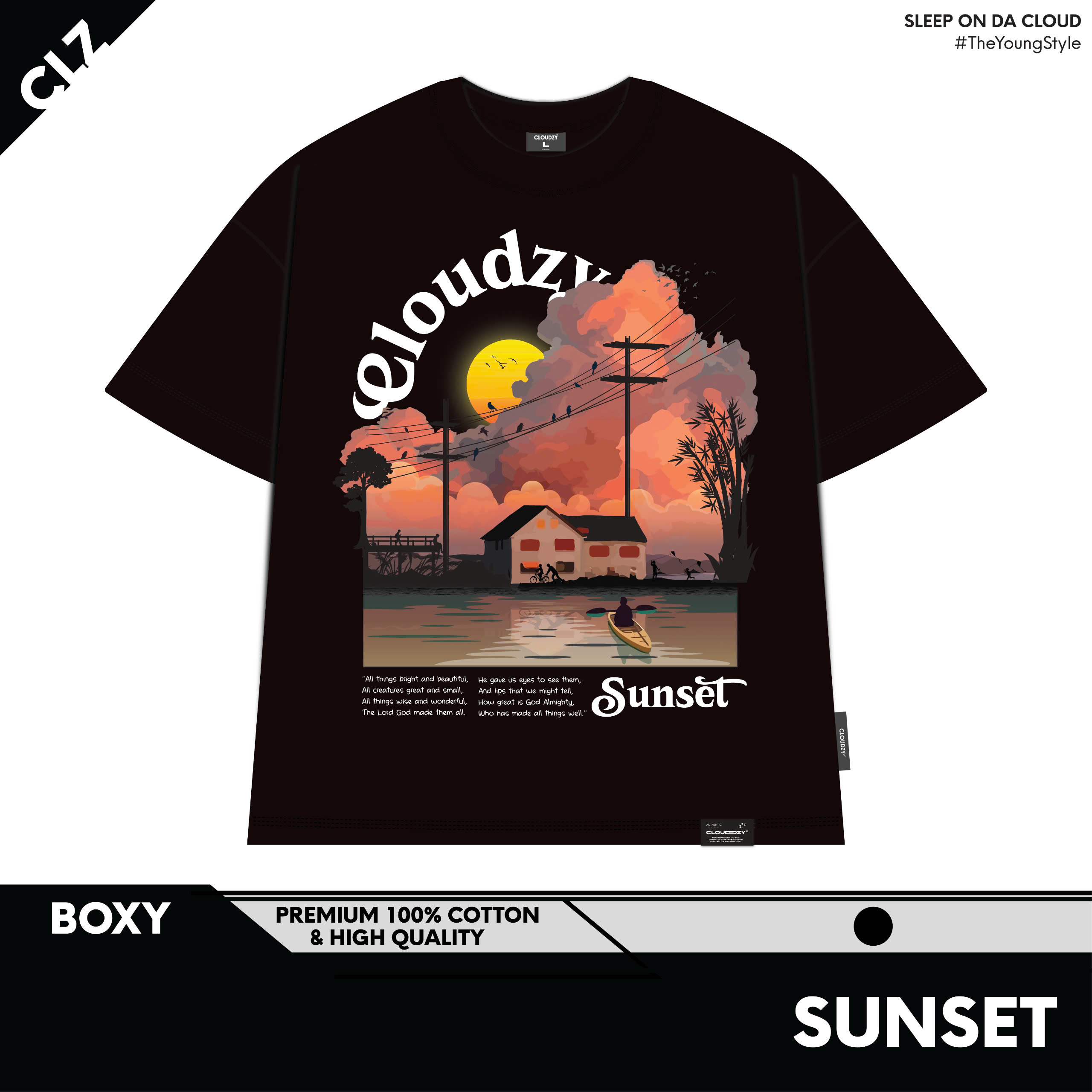 ÁO THUN BOXY SUNSET