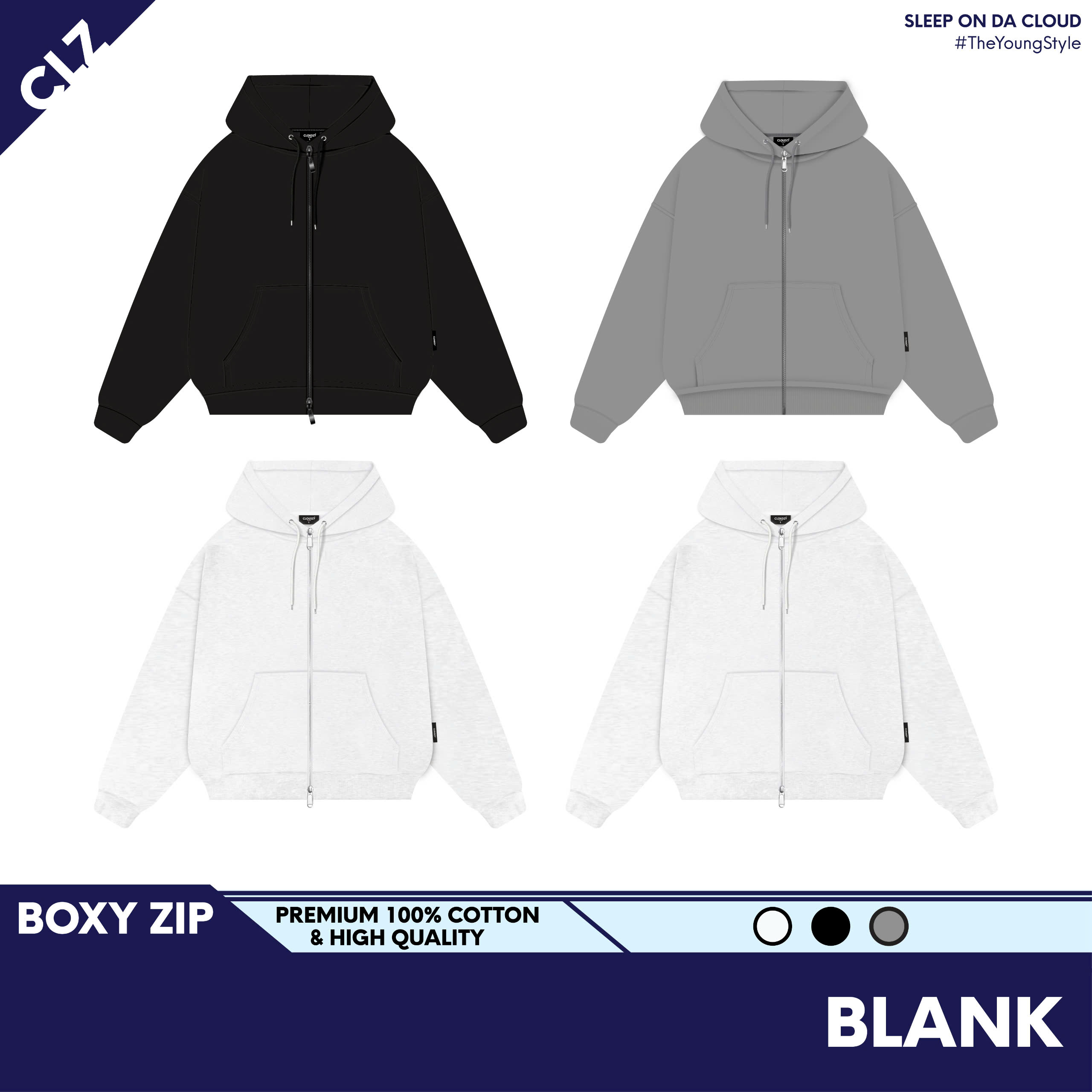 HOODIE BOXY TRƠN