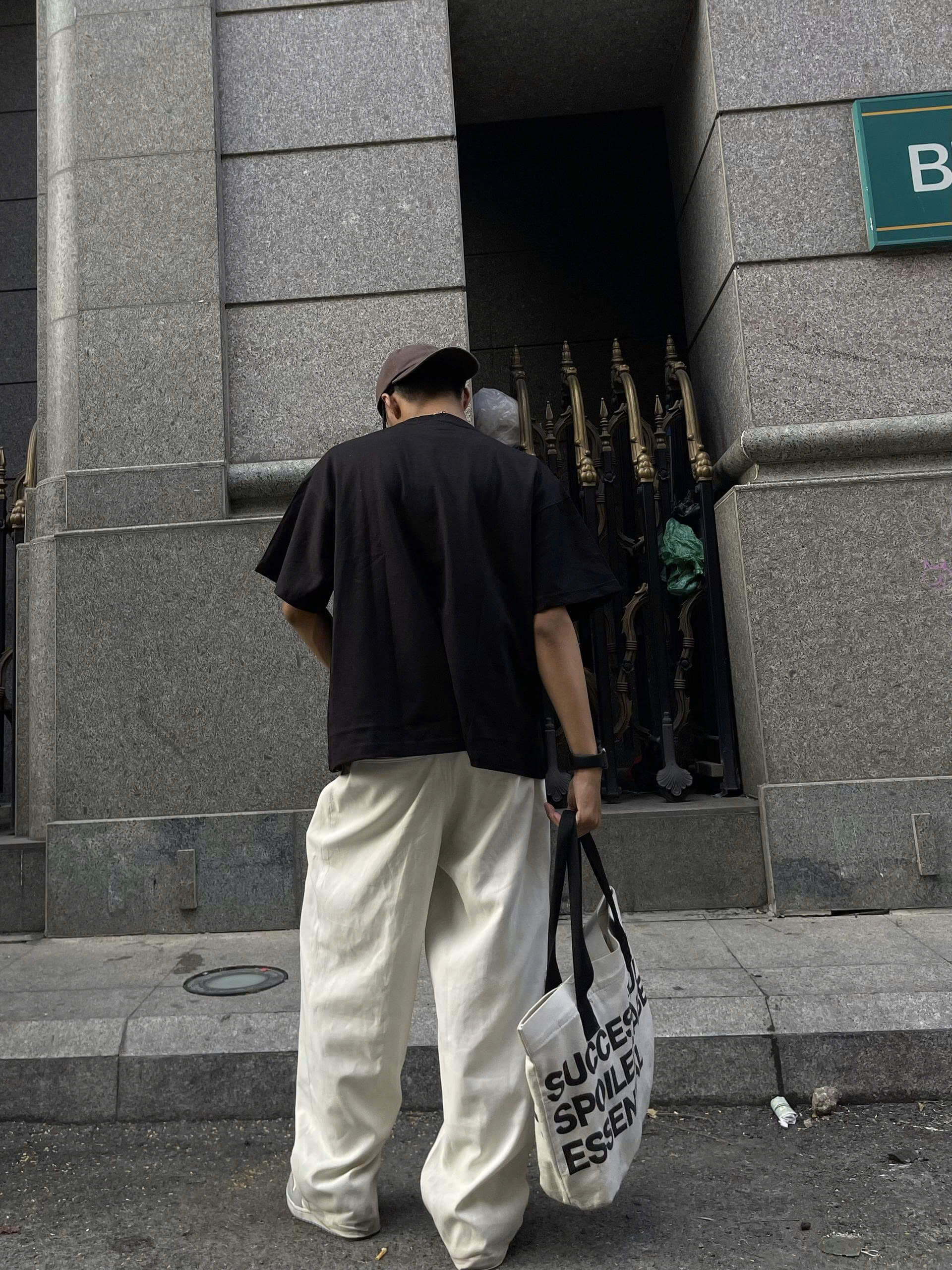 Áo thun boxy tee local brand Cloudzy unisex phông tay lỡ nữ cotton phối màu form rộng boxy BONE