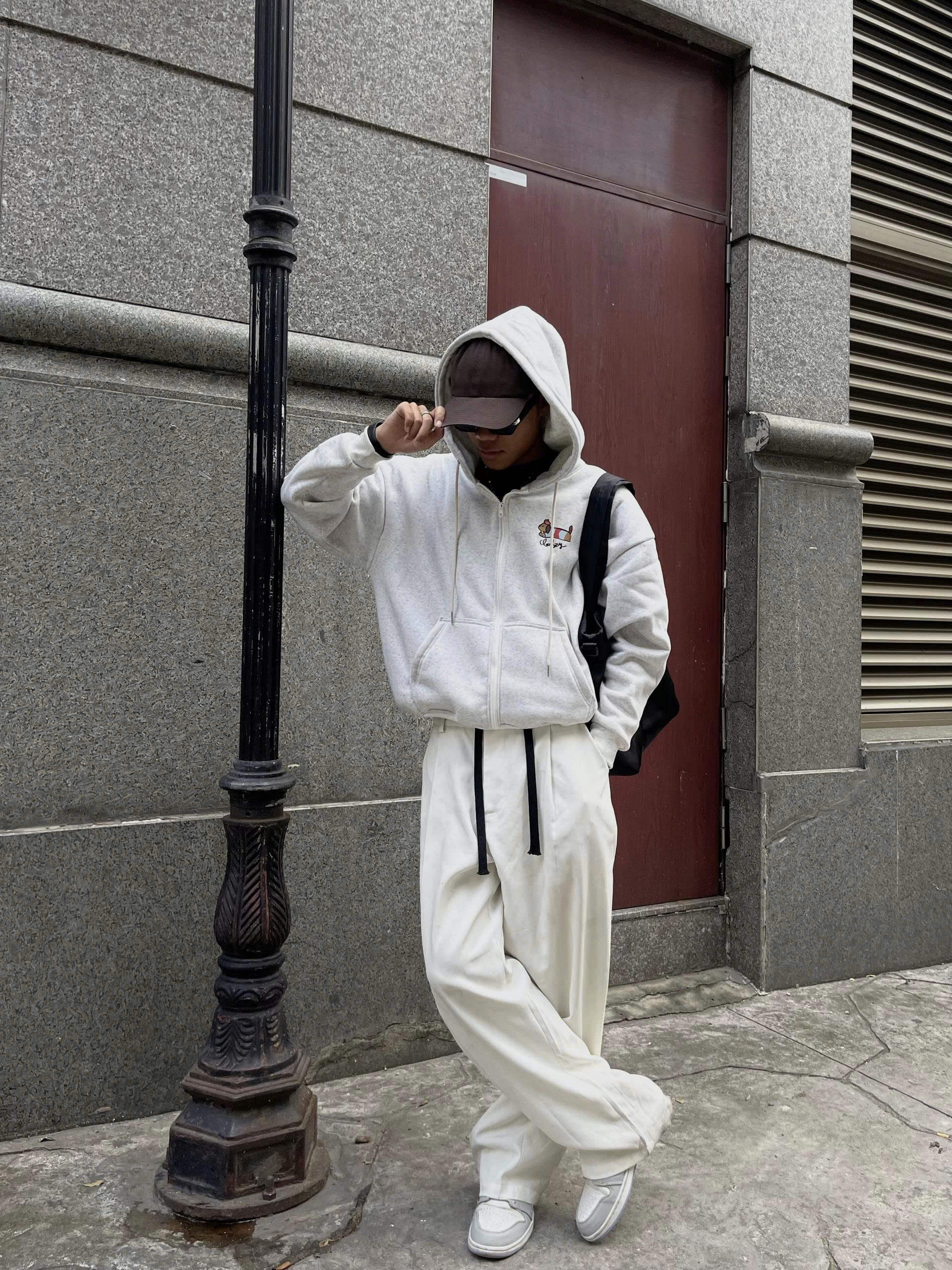 Áo khoác hoodie zip boxy nam nữ local brand zip hoodie nỉ bông dầy dặn unisex basic CLOUDZY HOTDOG