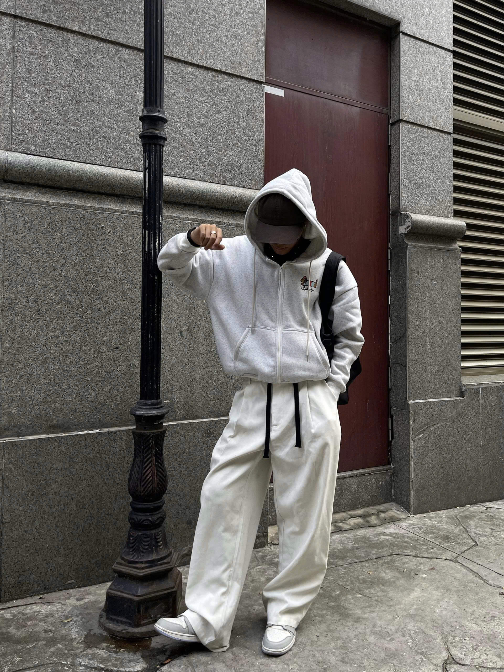 Áo khoác hoodie zip boxy nam nữ local brand zip hoodie nỉ bông dầy dặn unisex basic CLOUDZY HOTDOG