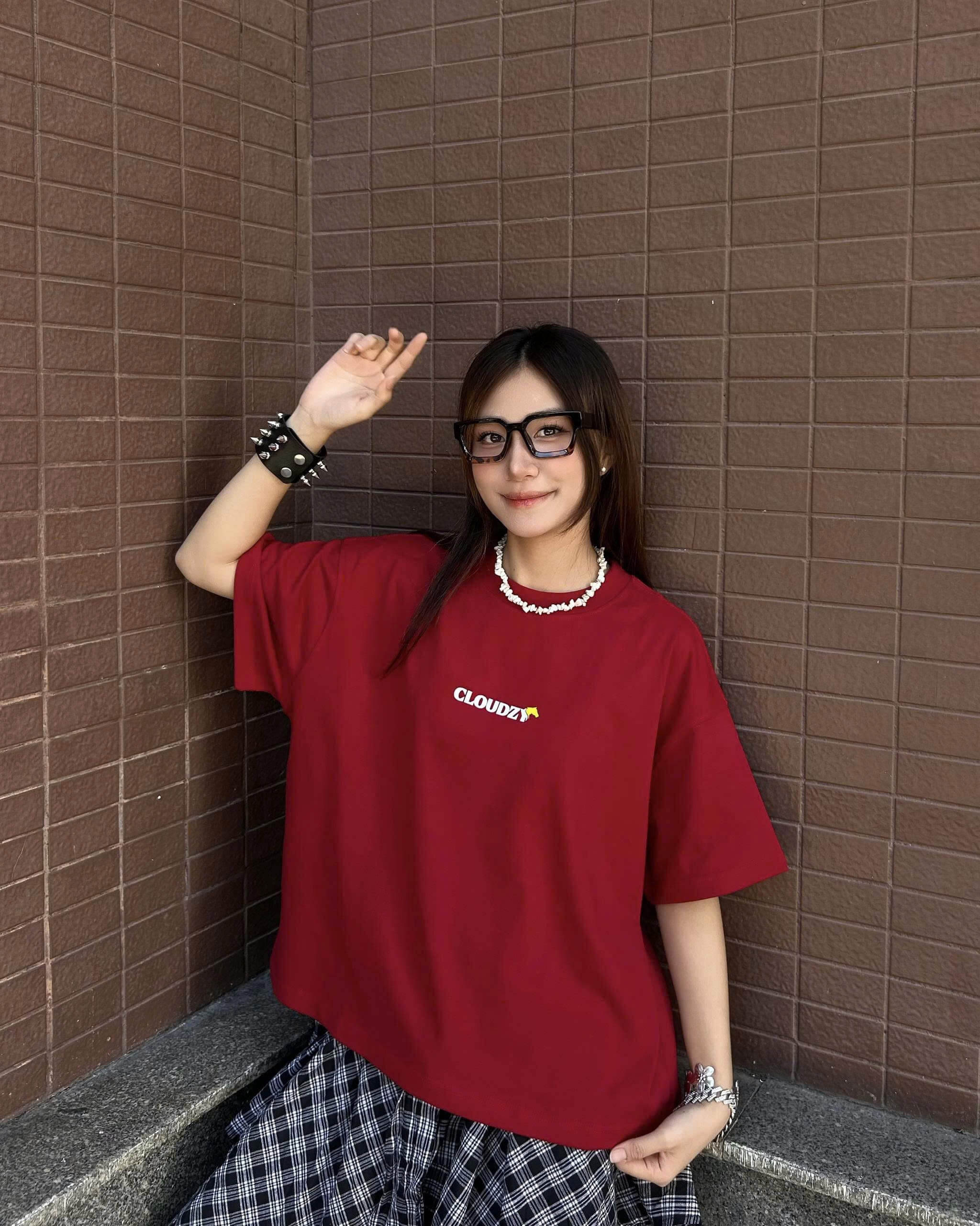 Áo thun boxy tết 2026 CLOUDZY form boxy unisex local brand in chữ 100% cotton 250GSM dày dặn áo phông tết màu đỏ SPIRIT