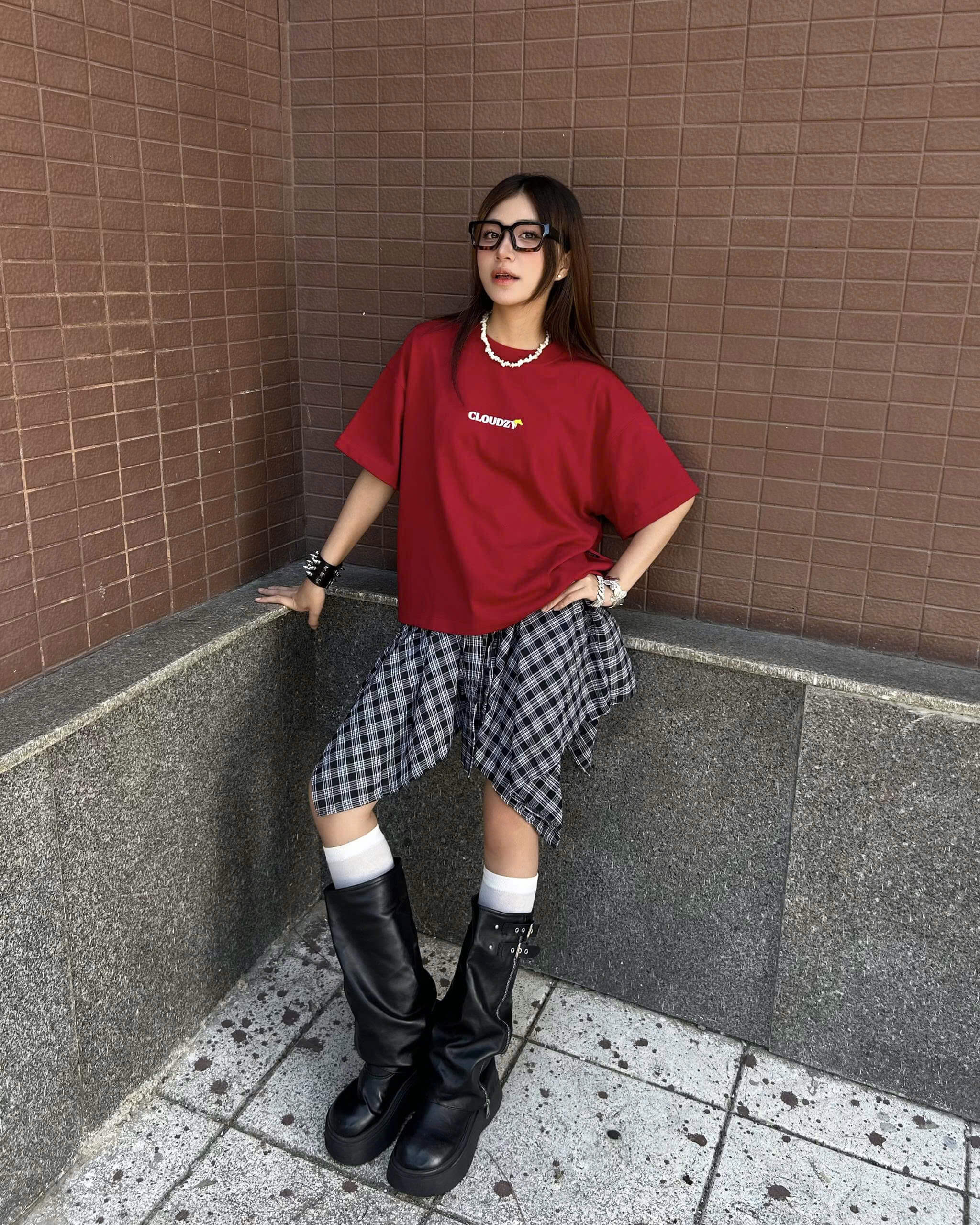 Áo thun boxy tết 2026 CLOUDZY form boxy unisex local brand in chữ 100% cotton 250GSM dày dặn áo phông tết màu đỏ SPIRIT