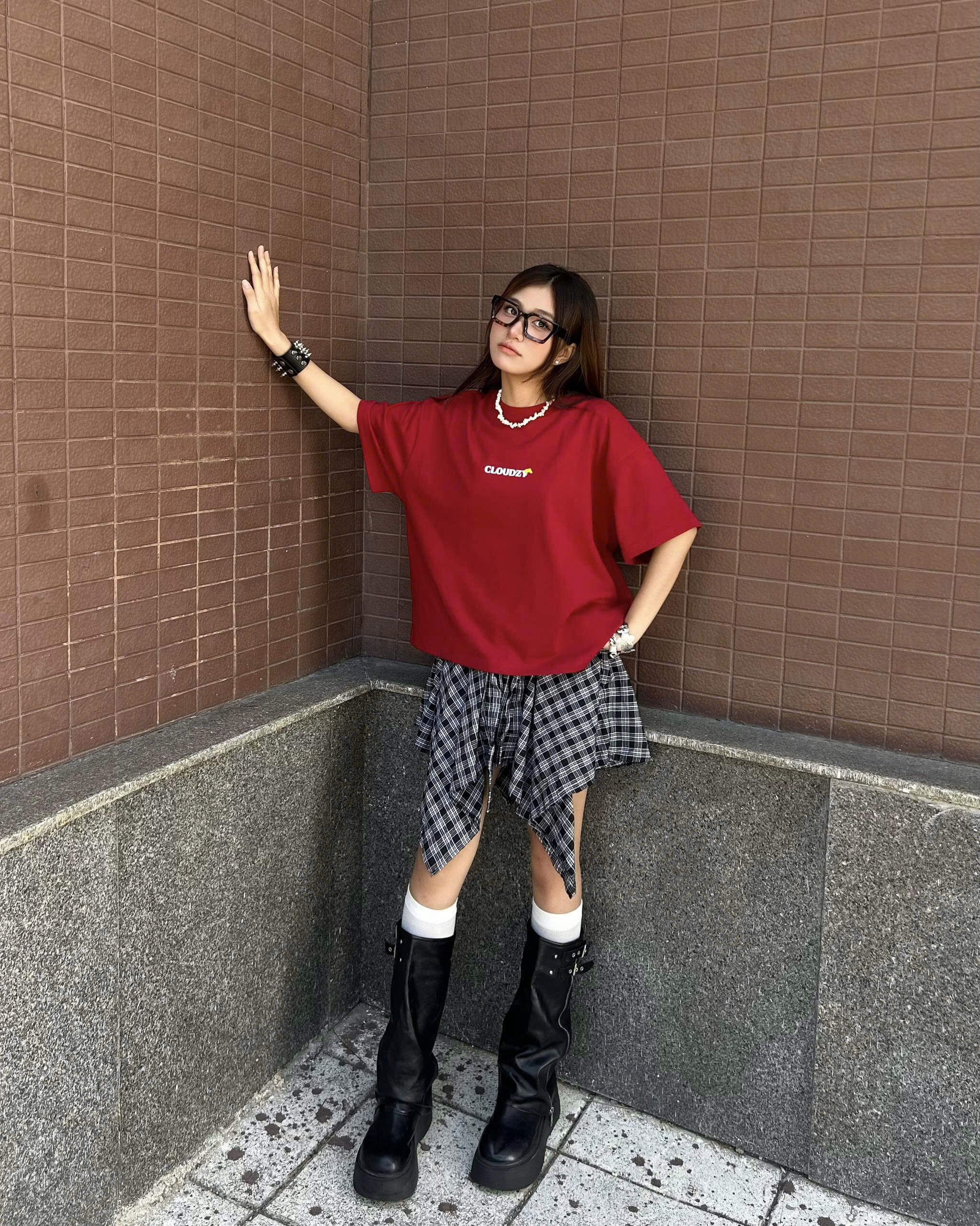 Áo thun boxy tết 2026 CLOUDZY form boxy unisex local brand in chữ 100% cotton 250GSM dày dặn áo phông tết màu đỏ SPIRIT