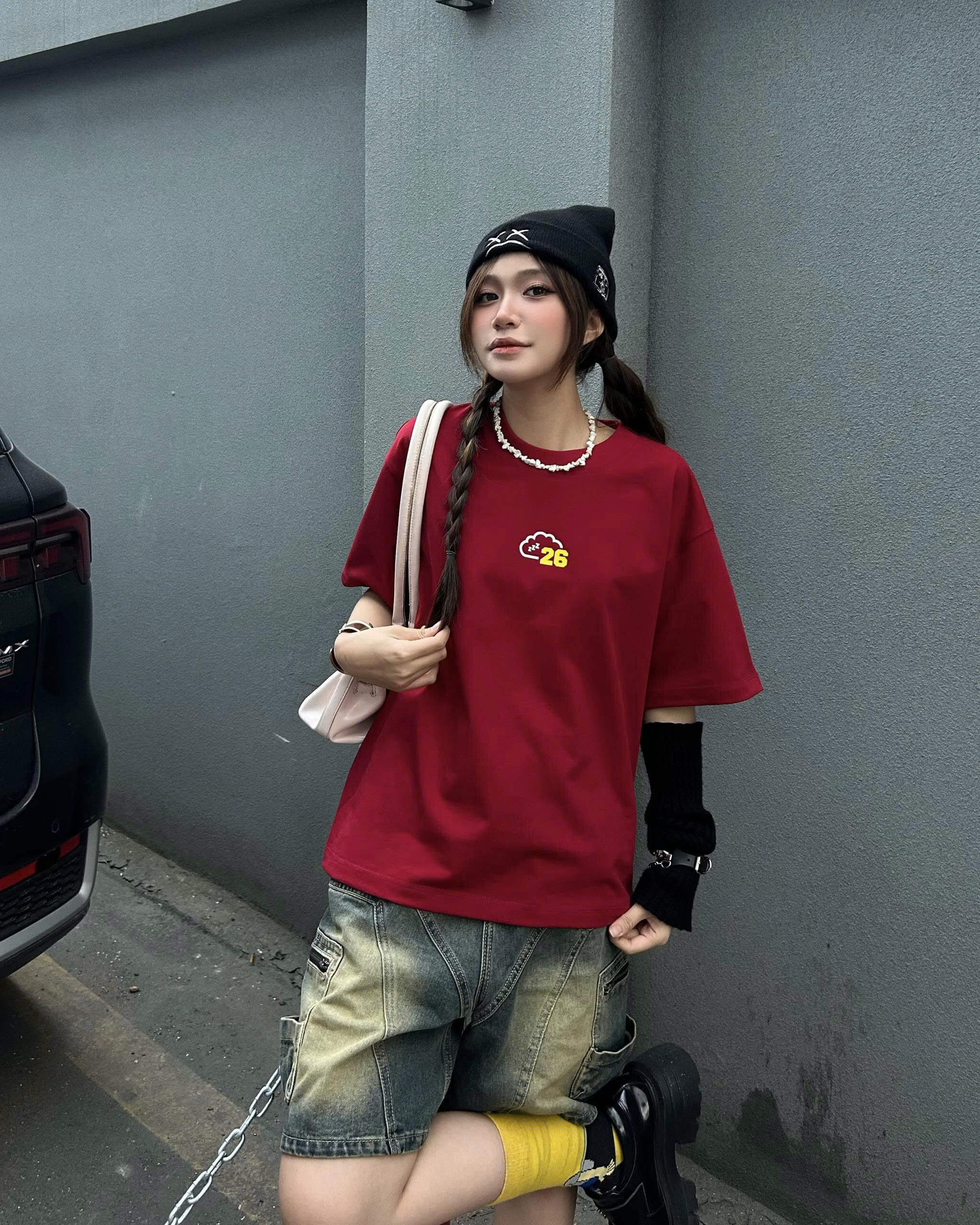 Áo thun oversize local brand nữ nam unisex form rộng phong cách 100% cotton 250gsm oversize Cloudzy NEWYEAR 26