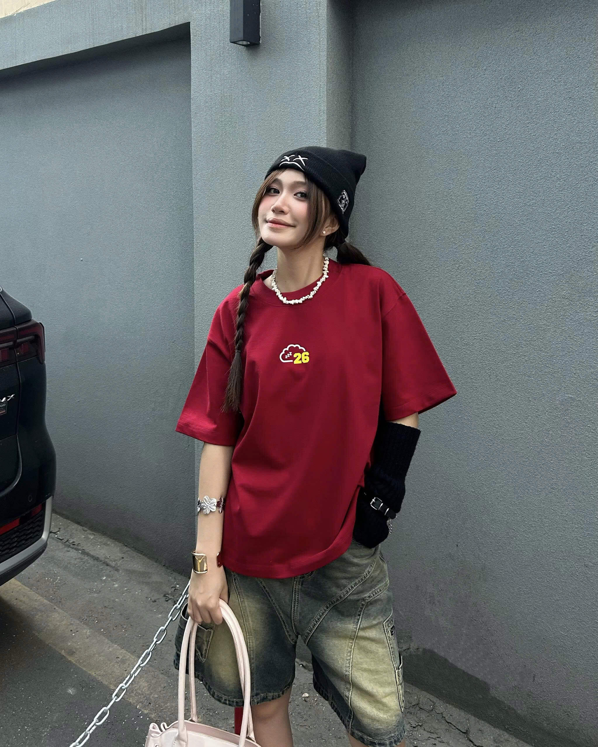 Áo thun oversize local brand nữ nam unisex form rộng phong cách 100% cotton 250gsm oversize Cloudzy NEWYEAR 26