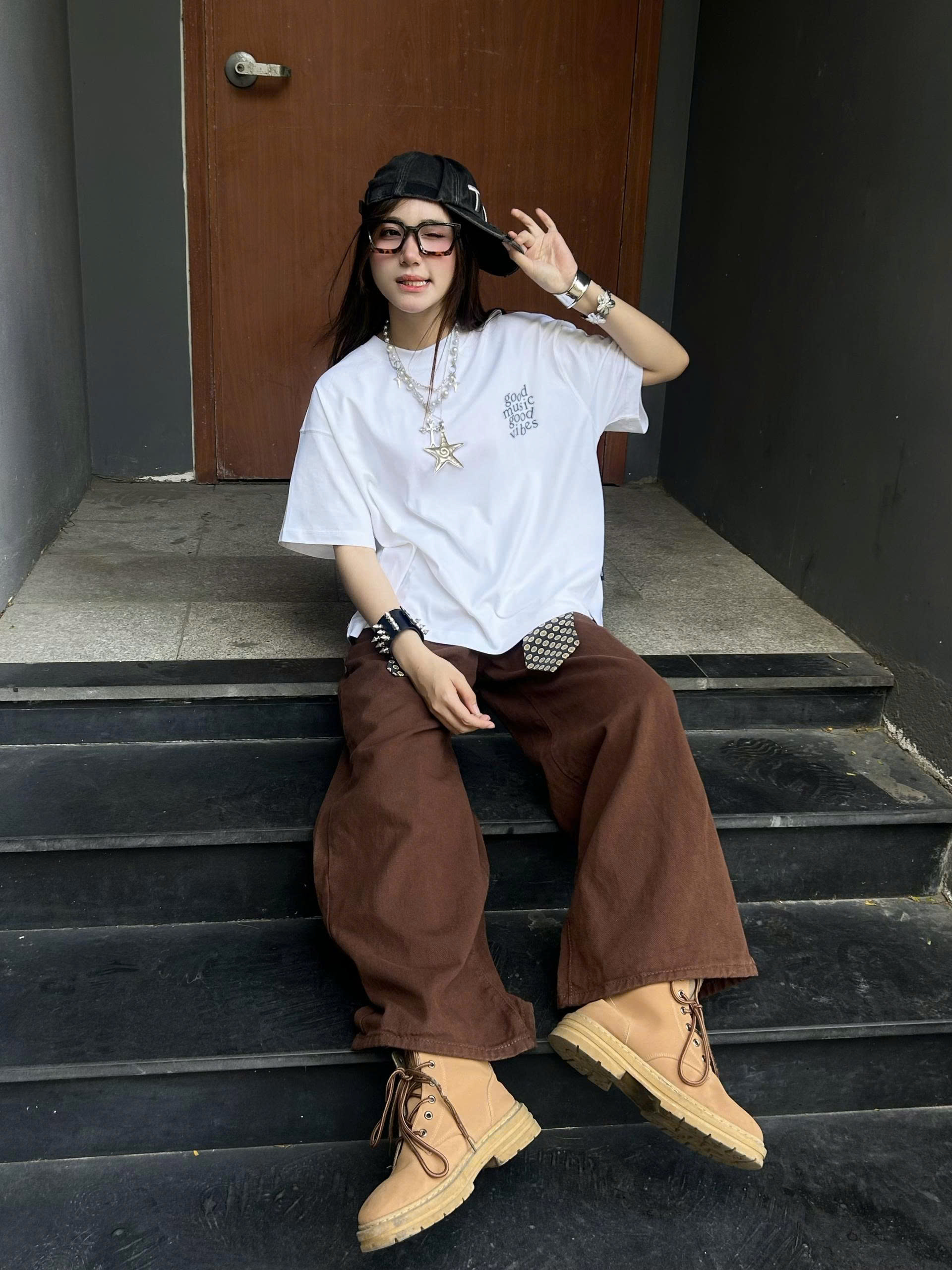 Áo thun boxy tee local brand Cloudzy unisex phông tay lỡ nữ cotton phối màu form rộng boxy VIBE