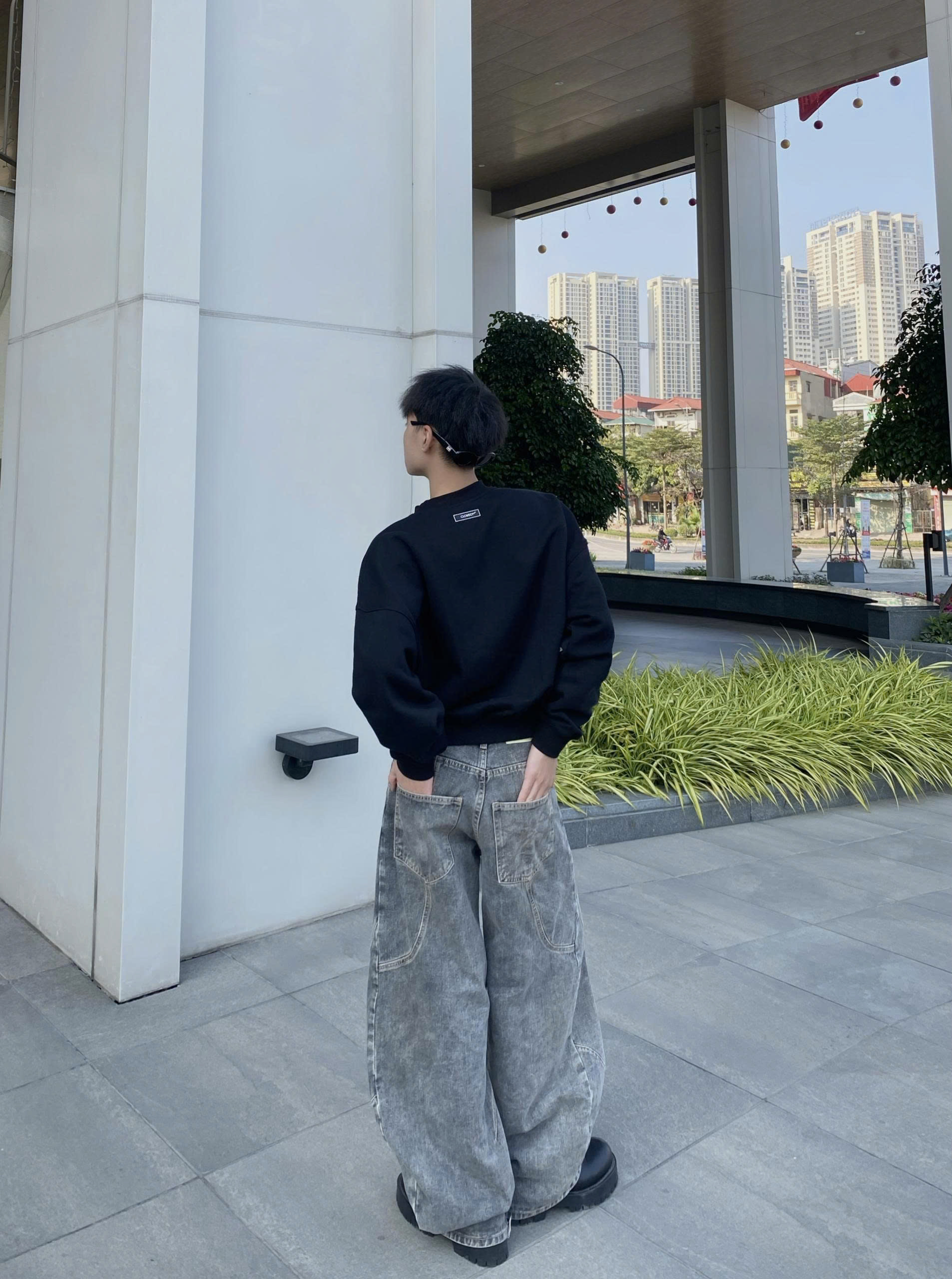 Áo sweater nỉ CLOUDZY sweatshirt form rộng unisex in chữ số studio chất nỉ cotton dài tay áo khoác nỉ CALENDAR