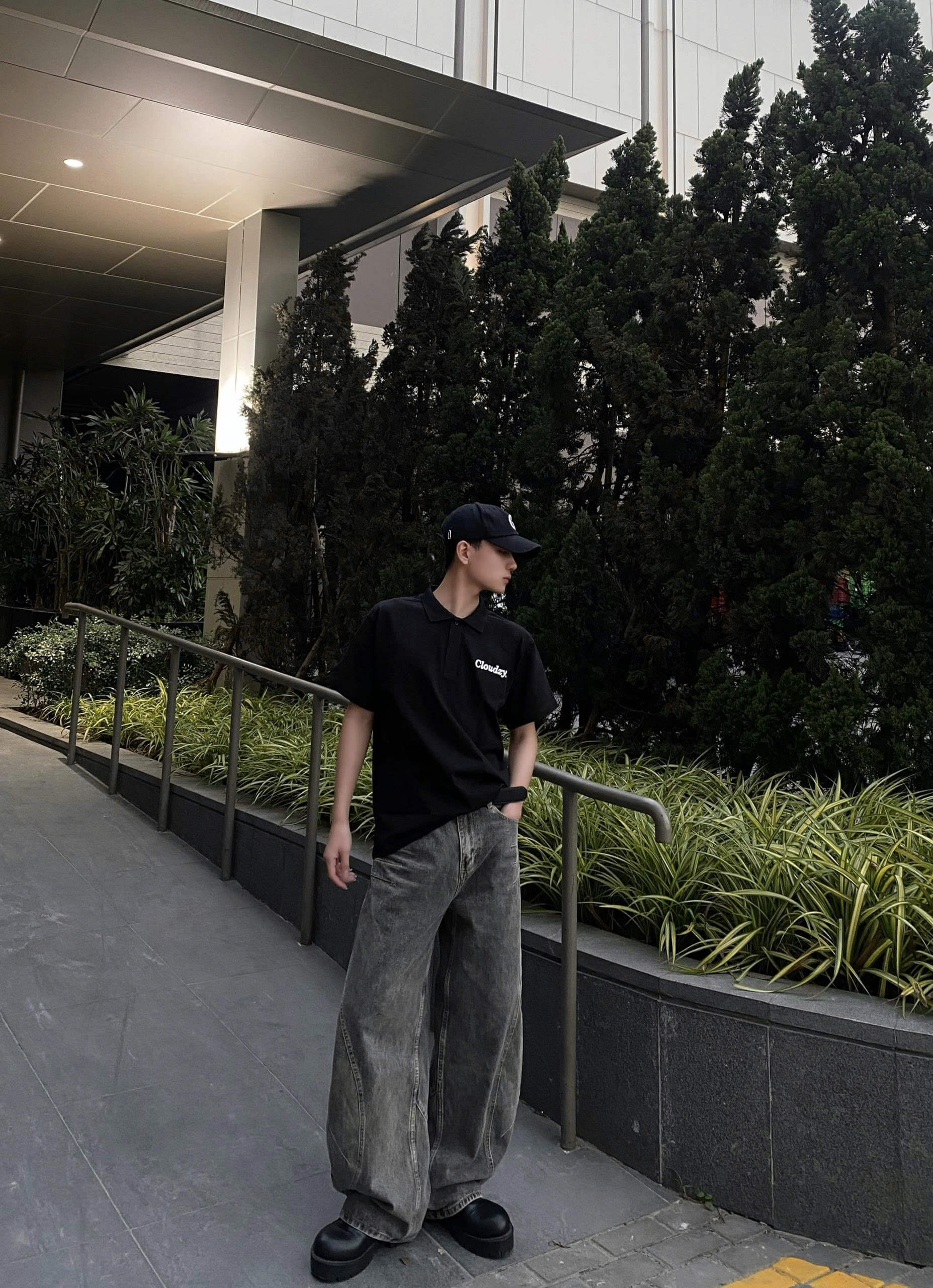 Áo polo CLOUDZY unisex form rộng áo có cổ pima cotton thấm hút tốt in logo áo phông nam nữ 100% cotton 250gsm PL CORE