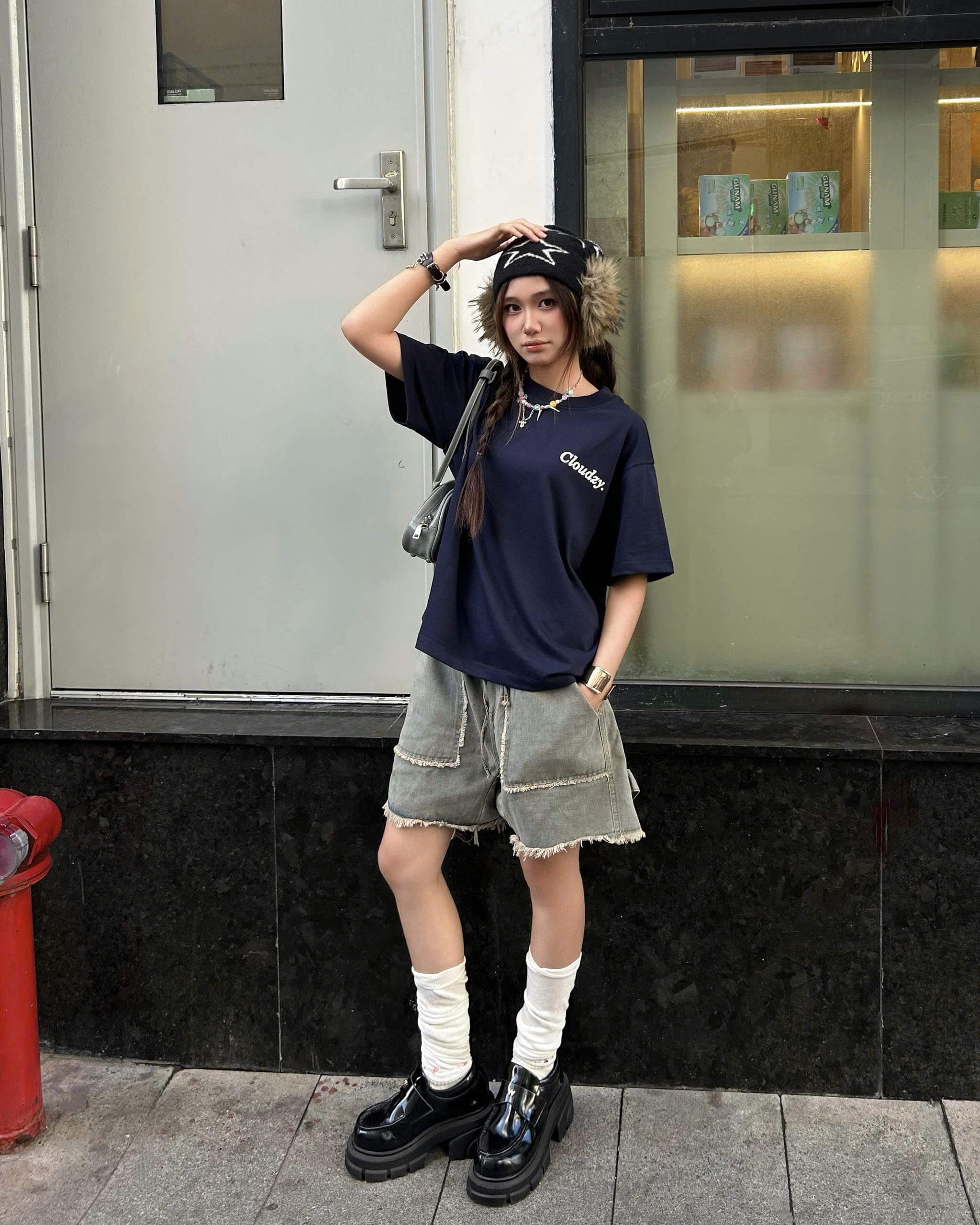 Áo thun local brand CLOUDZY basic 100% cotton 250GSM dày dặn áo cơ bản áo phông unisex thời trang nam nữ OVER CORE