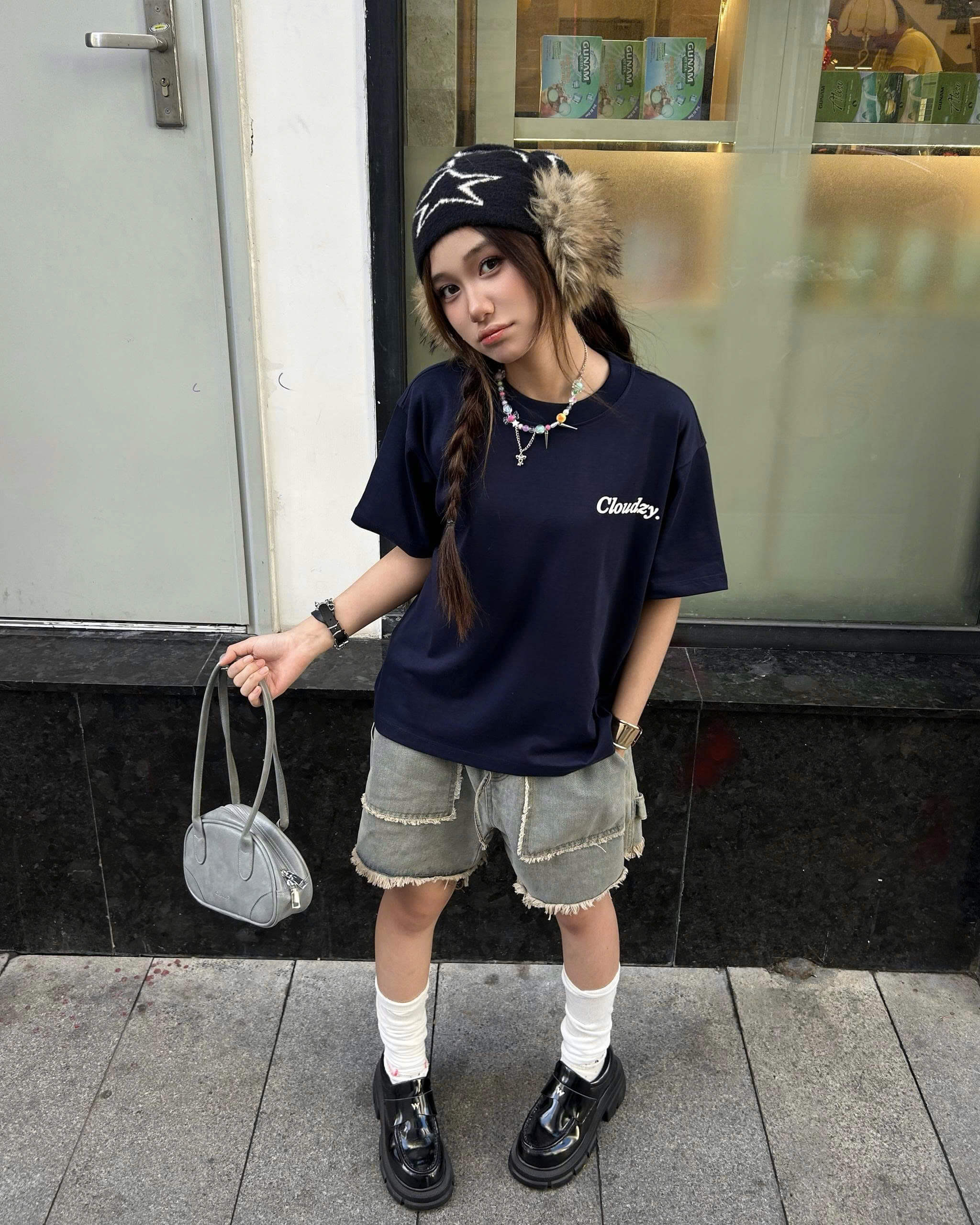 Áo thun local brand CLOUDZY basic 100% cotton 250GSM dày dặn áo cơ bản áo phông unisex thời trang nam nữ OVER CORE