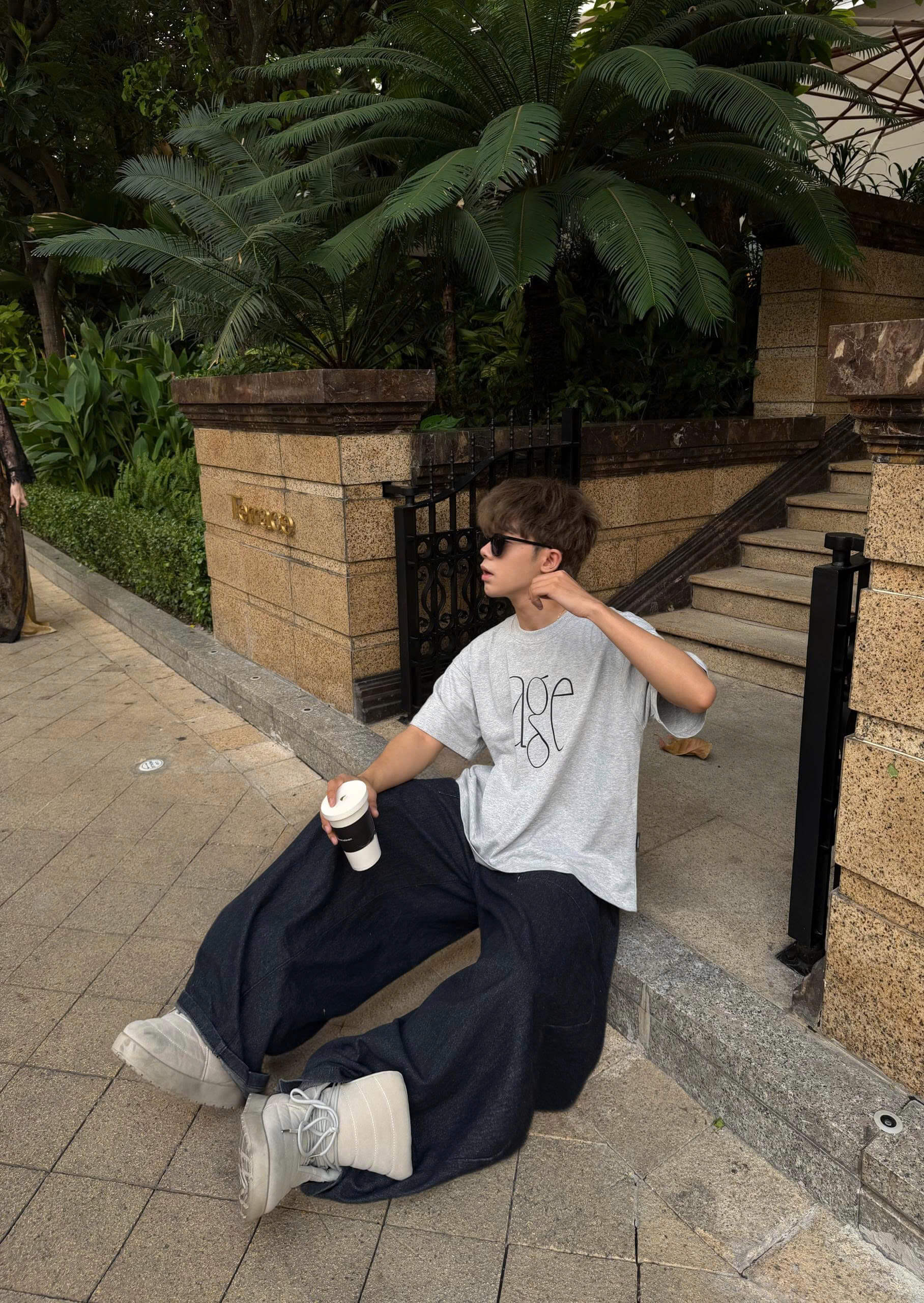 Áo thun boxy CLOUDZY form boxy unisex local brand in chữ AGE cao cấp 100% cotton 250GSM dày dặn áo phông nam nữ