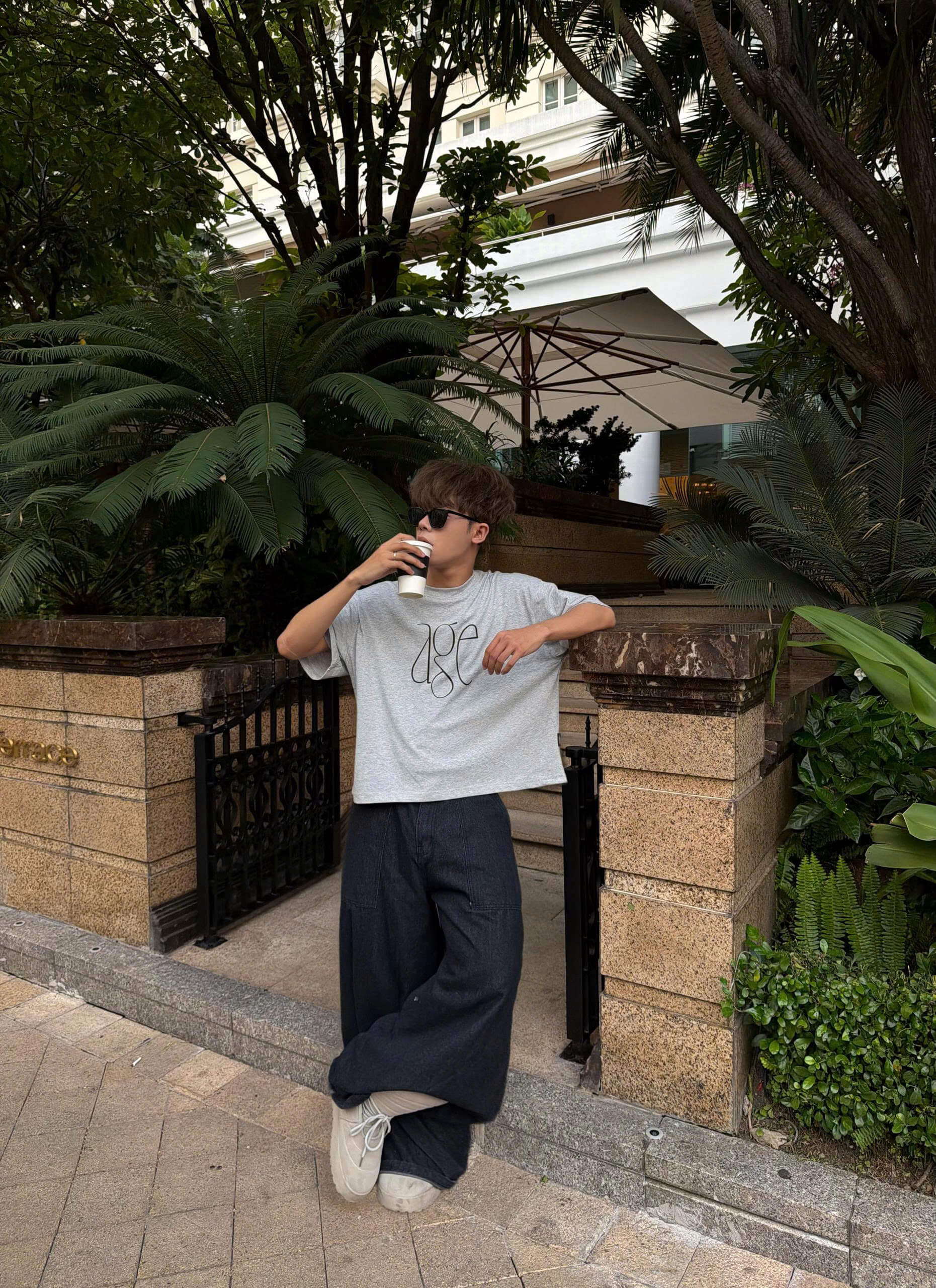 Áo thun boxy CLOUDZY form boxy unisex local brand in chữ AGE cao cấp 100% cotton 250GSM dày dặn áo phông nam nữ