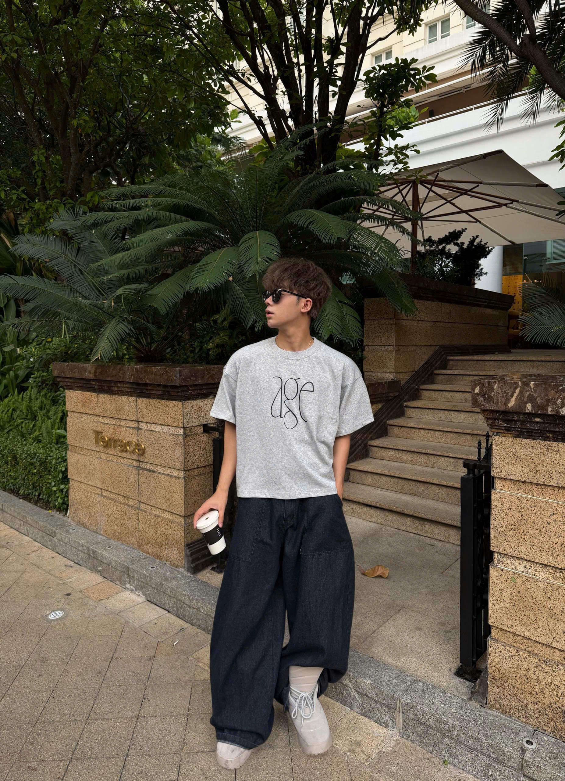 Áo thun boxy CLOUDZY form boxy unisex local brand in chữ AGE cao cấp 100% cotton 250GSM dày dặn áo phông nam nữ