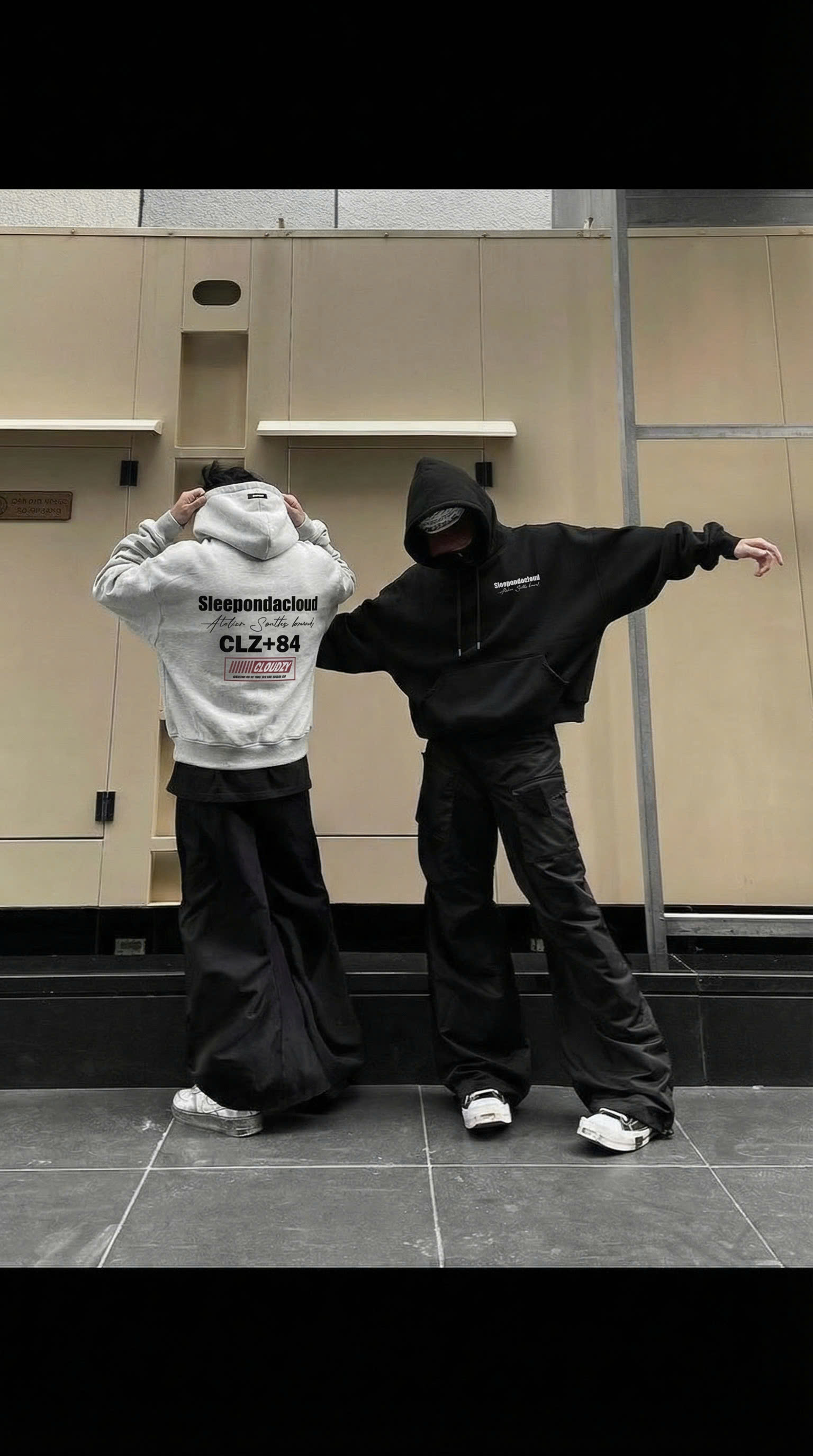 Áo hoodie boxy nỉ dày dặn local brand Cloudzy CLZ+84 nam nữ form rộng basic unisex có mũ siêu to