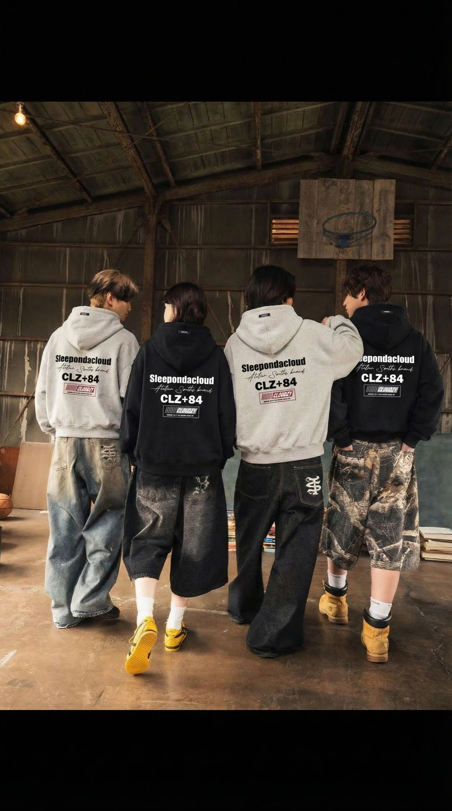 Áo hoodie boxy nỉ dày dặn local brand Cloudzy CLZ+84 nam nữ form rộng basic unisex có mũ siêu to