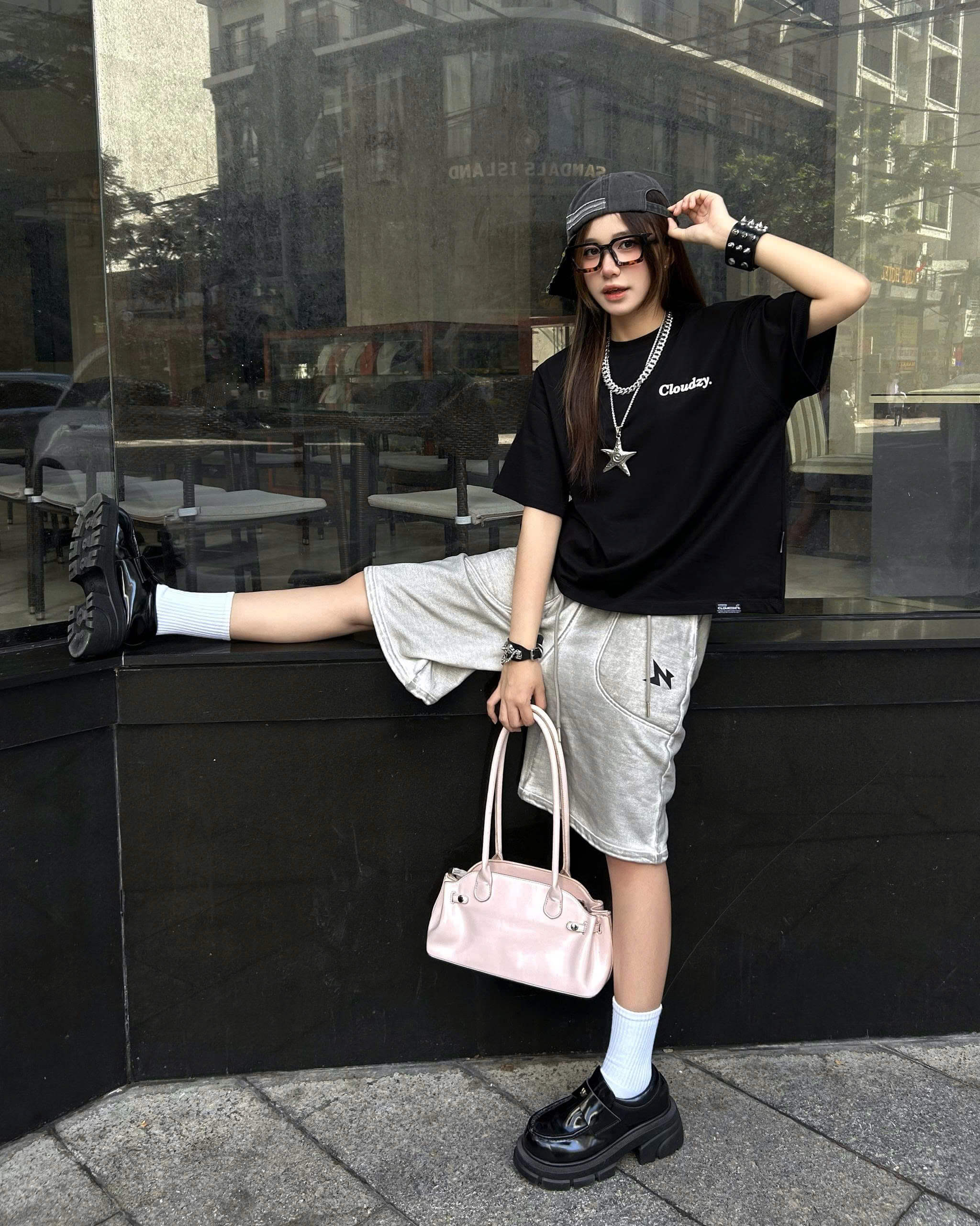 Áo thun boxy CLOUDZY phong cách streetwear in chữ ký 100% cotton 250GSM dày dặn áo phông boxy nam nữ BOX CORE