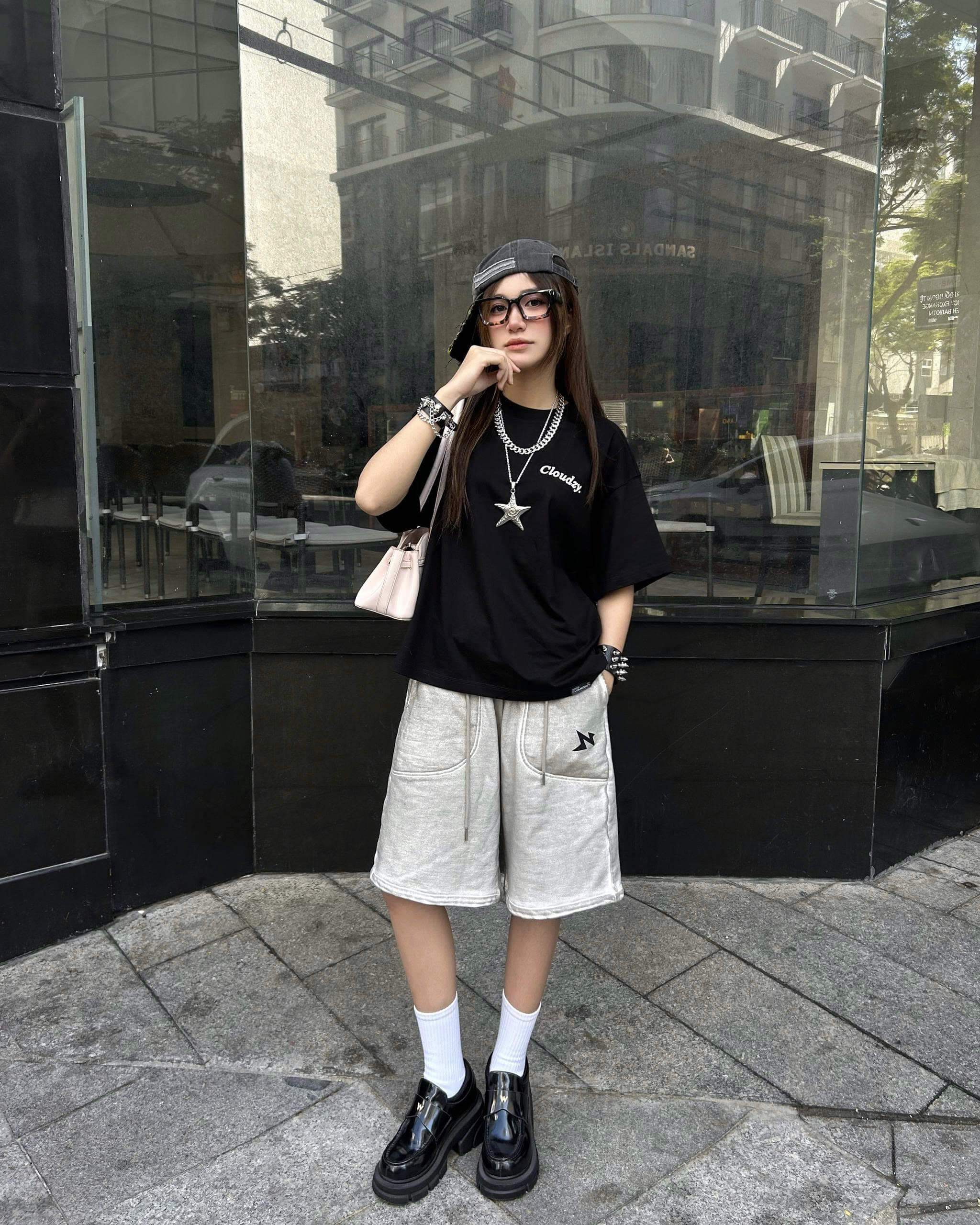 Áo thun boxy CLOUDZY phong cách streetwear in chữ ký 100% cotton 250GSM dày dặn áo phông boxy nam nữ BOX CORE