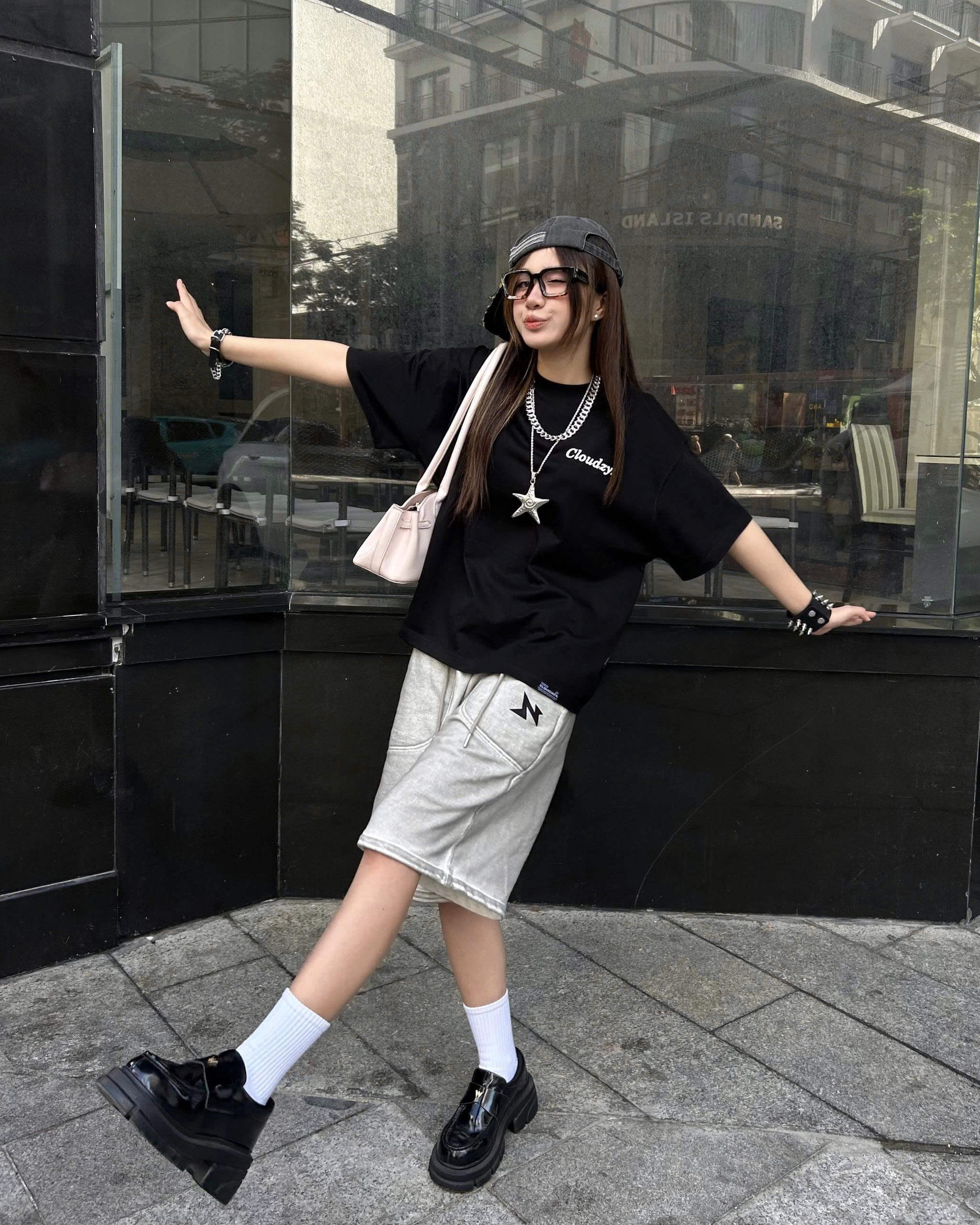 Áo thun boxy CLOUDZY phong cách streetwear in chữ ký 100% cotton 250GSM dày dặn áo phông boxy nam nữ BOX CORE