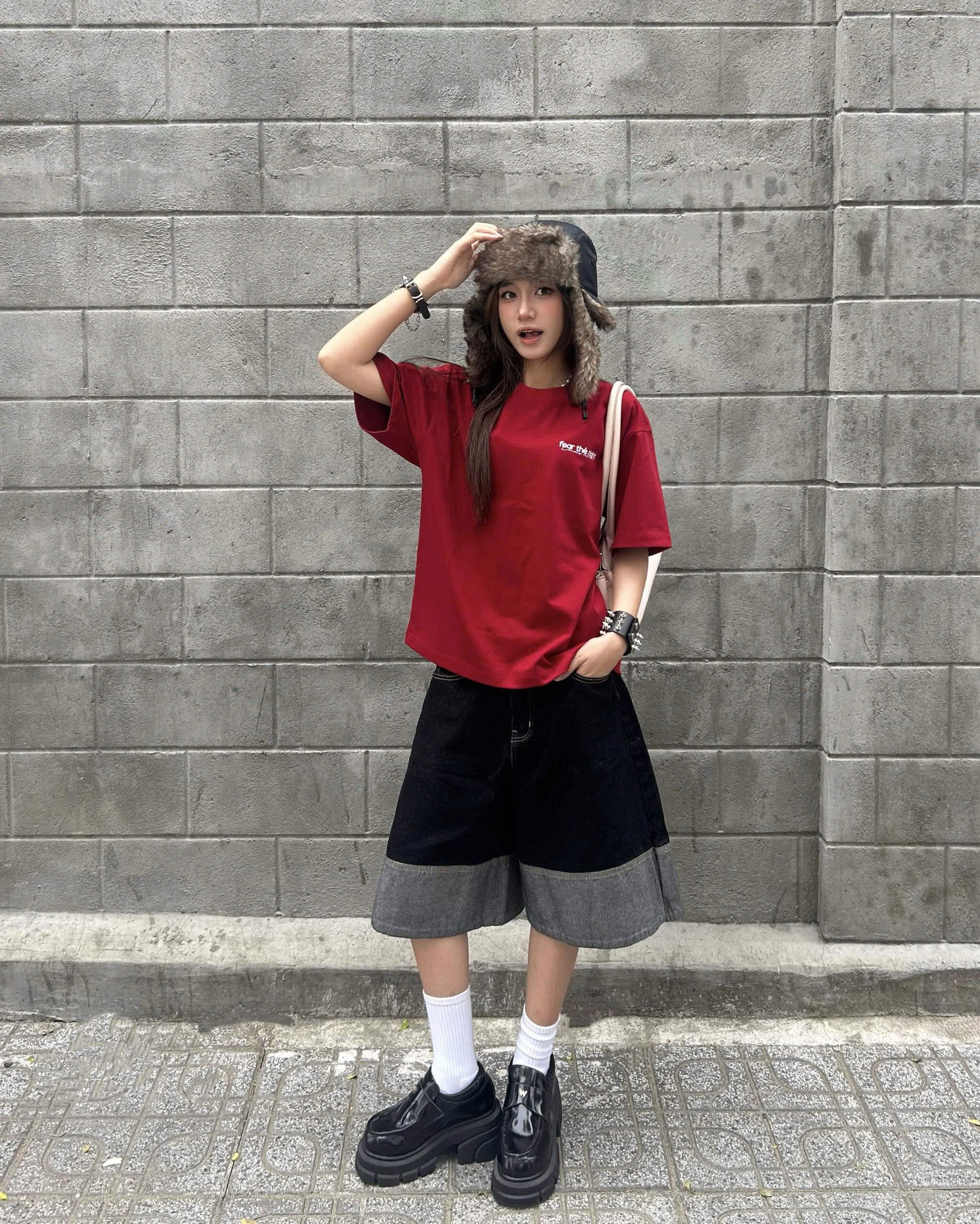 [BST HÈ] Áo thun oversize phong cách streetwear 2026 CLOUDZY unisex 100% cotton 250GSM áo phông mùa hè FEAR