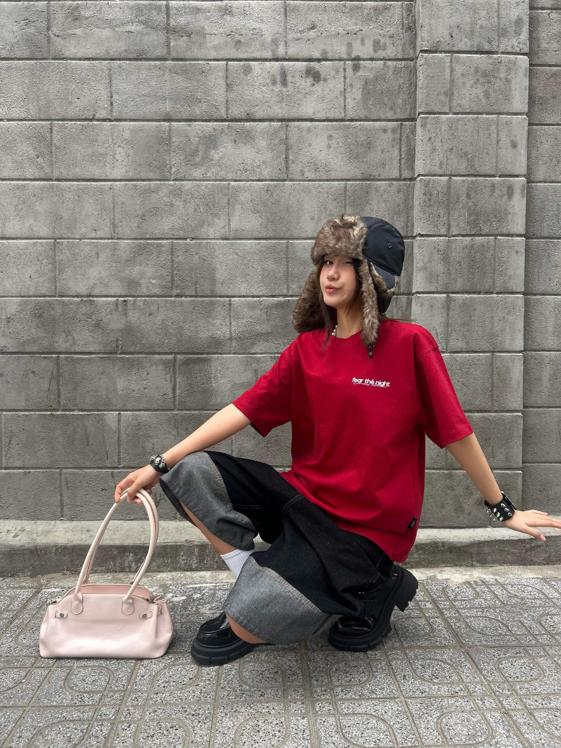 [BST HÈ] Áo thun oversize phong cách streetwear 2026 CLOUDZY unisex 100% cotton 250GSM áo phông mùa hè FEAR