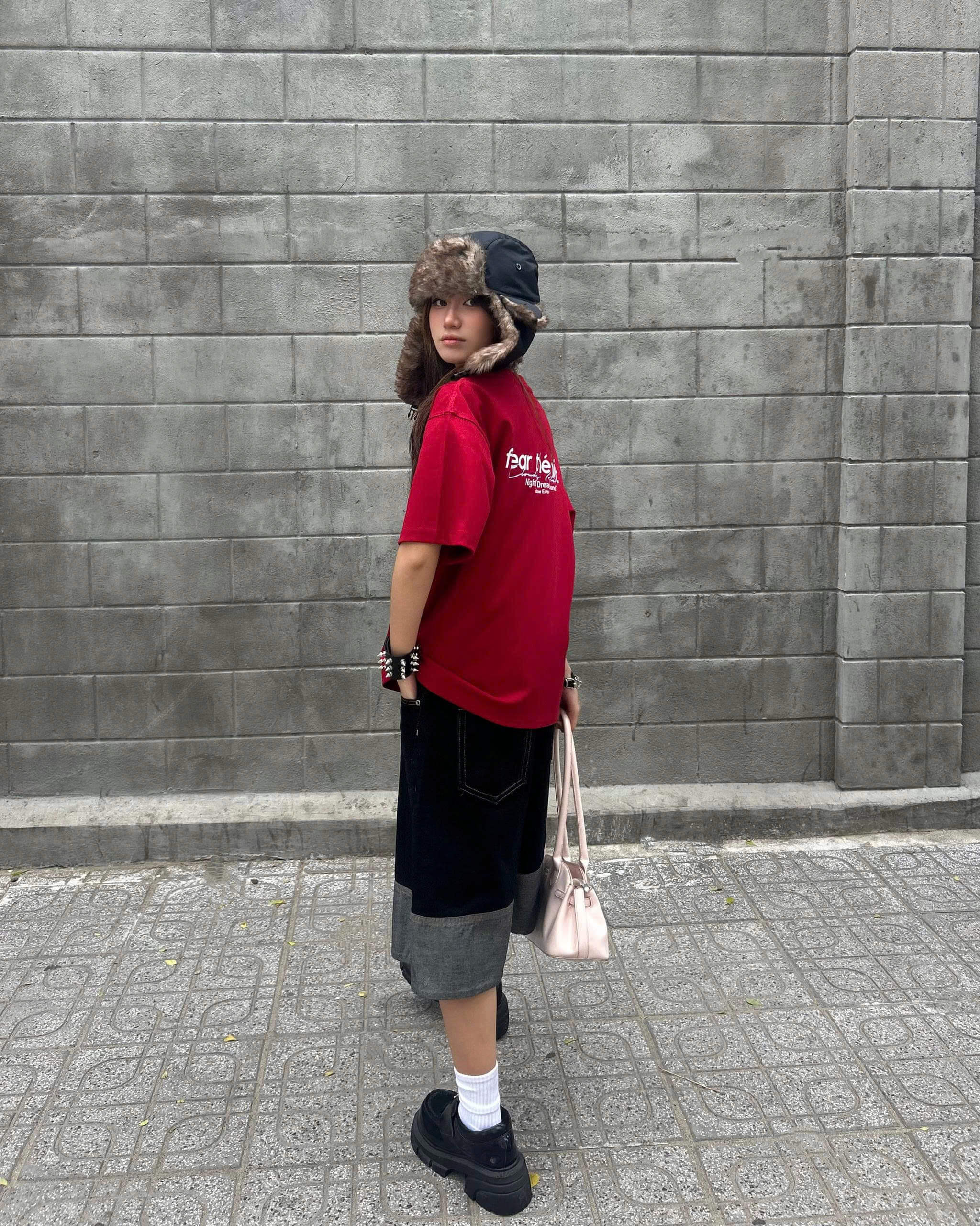 [BST HÈ] Áo thun oversize phong cách streetwear 2026 CLOUDZY unisex 100% cotton 250GSM áo phông mùa hè FEAR