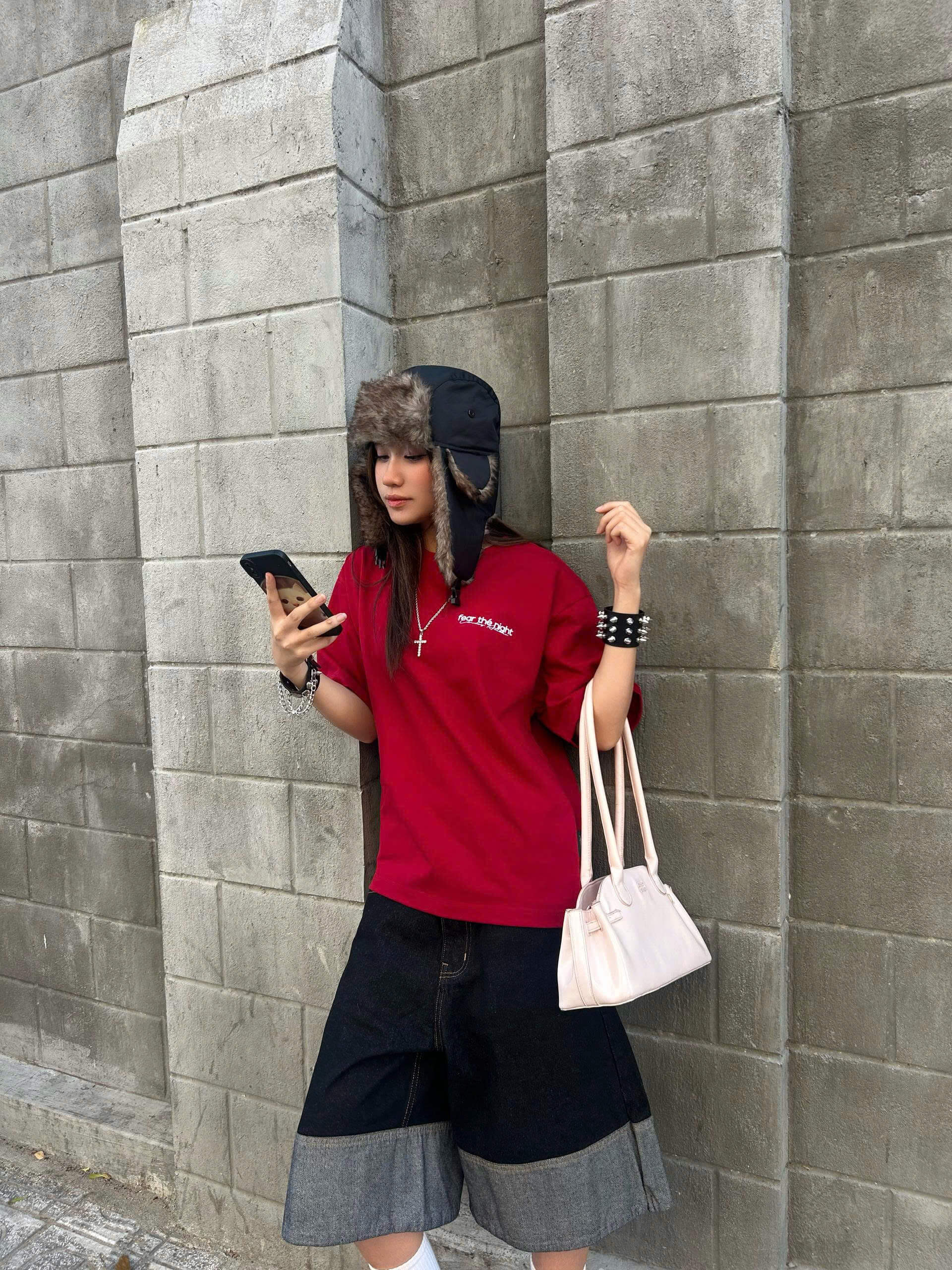 [BST HÈ] Áo thun oversize phong cách streetwear 2026 CLOUDZY unisex 100% cotton 250GSM áo phông mùa hè FEAR