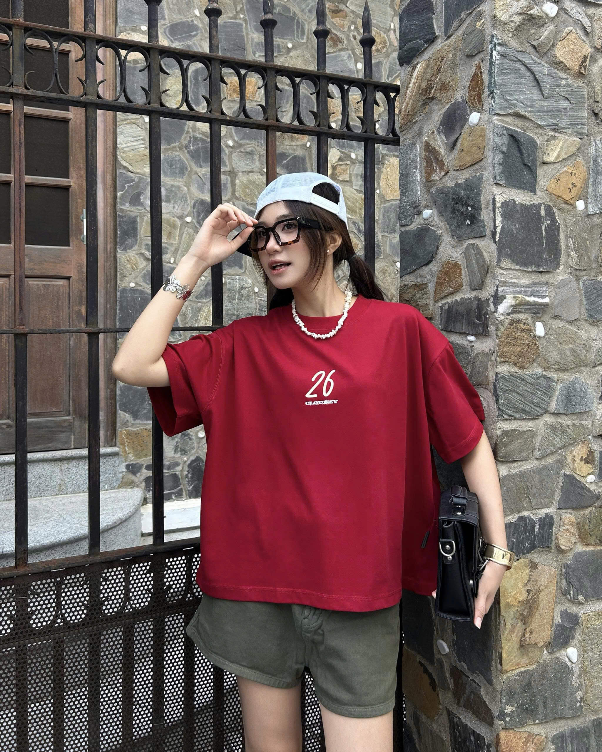 Áo thun boxy tết 2026 CLOUDZY form boxy unisex local brand in chữ 100% cotton 250GSM dày dặn áo phông tết màu đỏ DRAFT