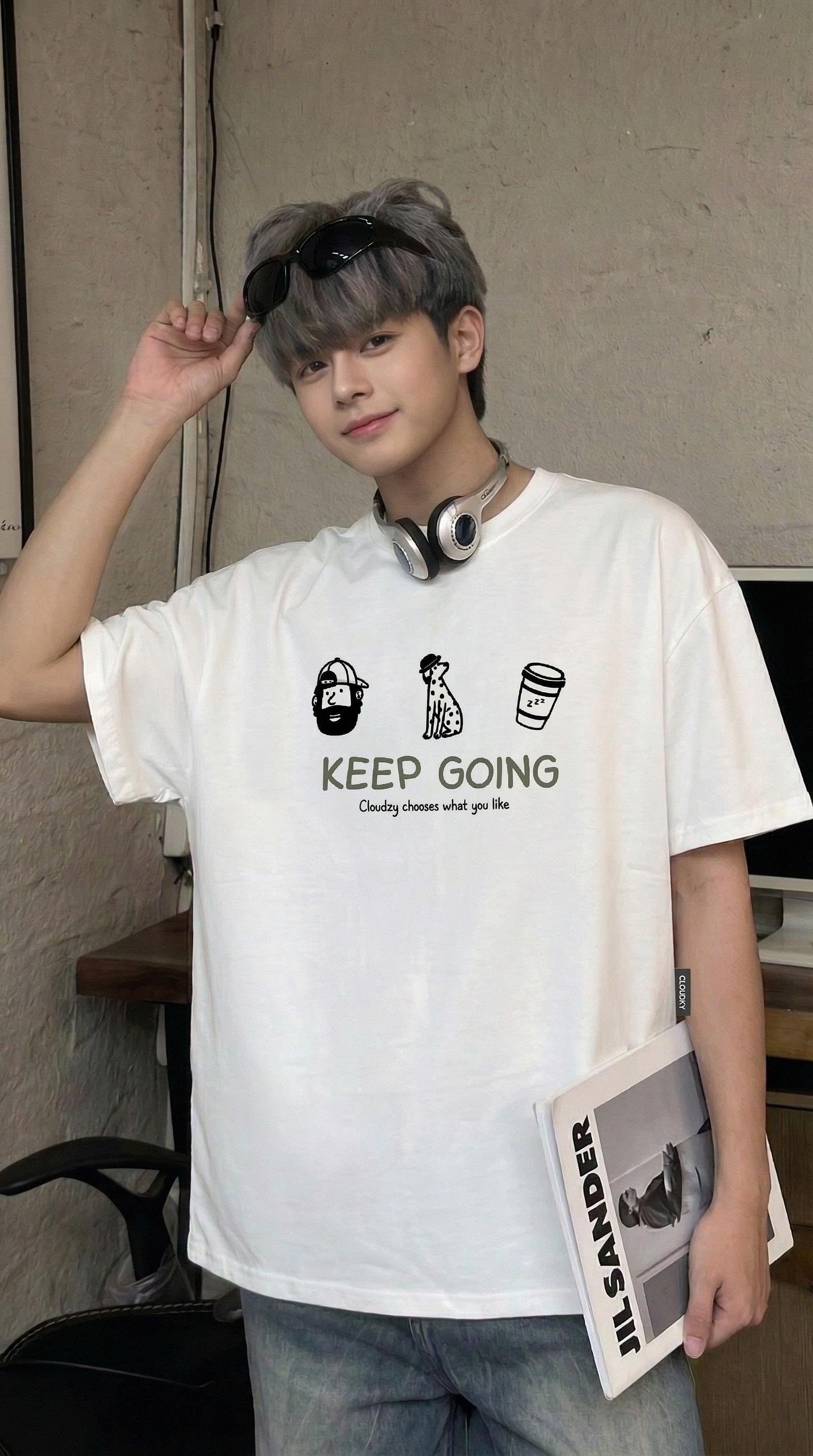 [NEW] Áo thun boxy CLOUDZY in Keep Going 100% cotton 250gsm dày dặn áo phông nam nữ unisex local brand streetwear KEEP