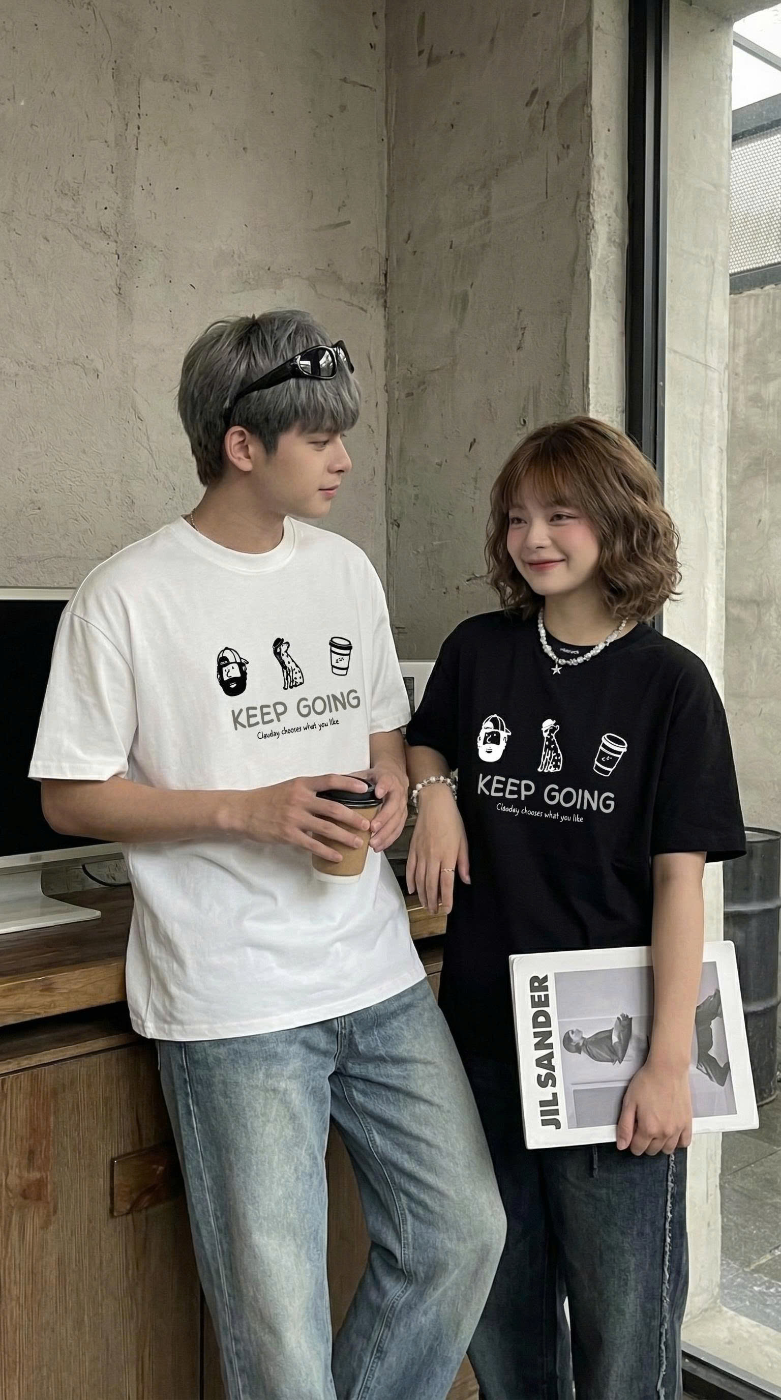[NEW] Áo thun boxy CLOUDZY in Keep Going 100% cotton 250gsm dày dặn áo phông nam nữ unisex local brand streetwear KEEP
