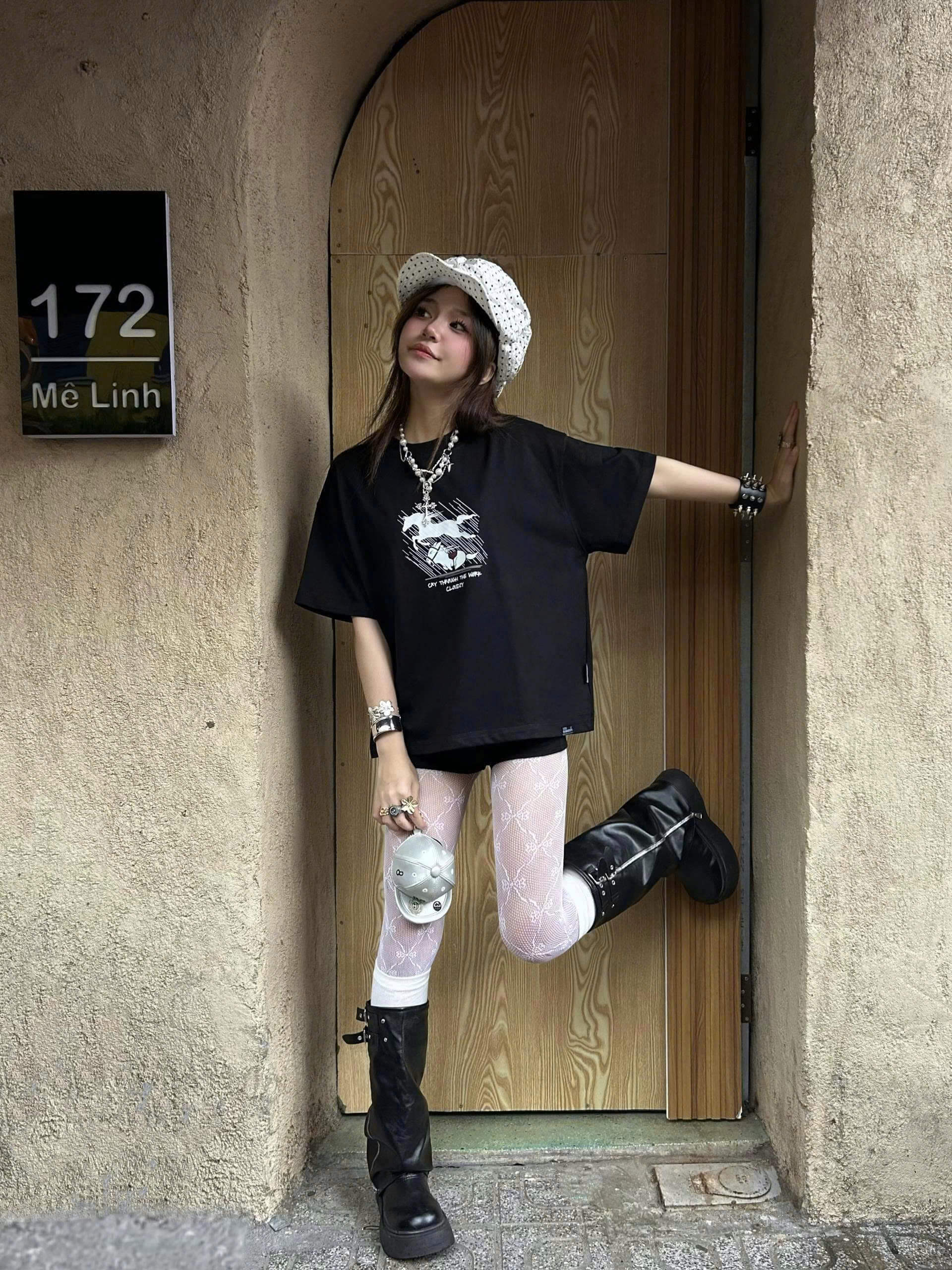 Áo thun tay lỡ boxy unisex form rộng local brand CLOUDZY in hình ngựa nhảy nghệ thuật graphic tee cotton hot trend CRY