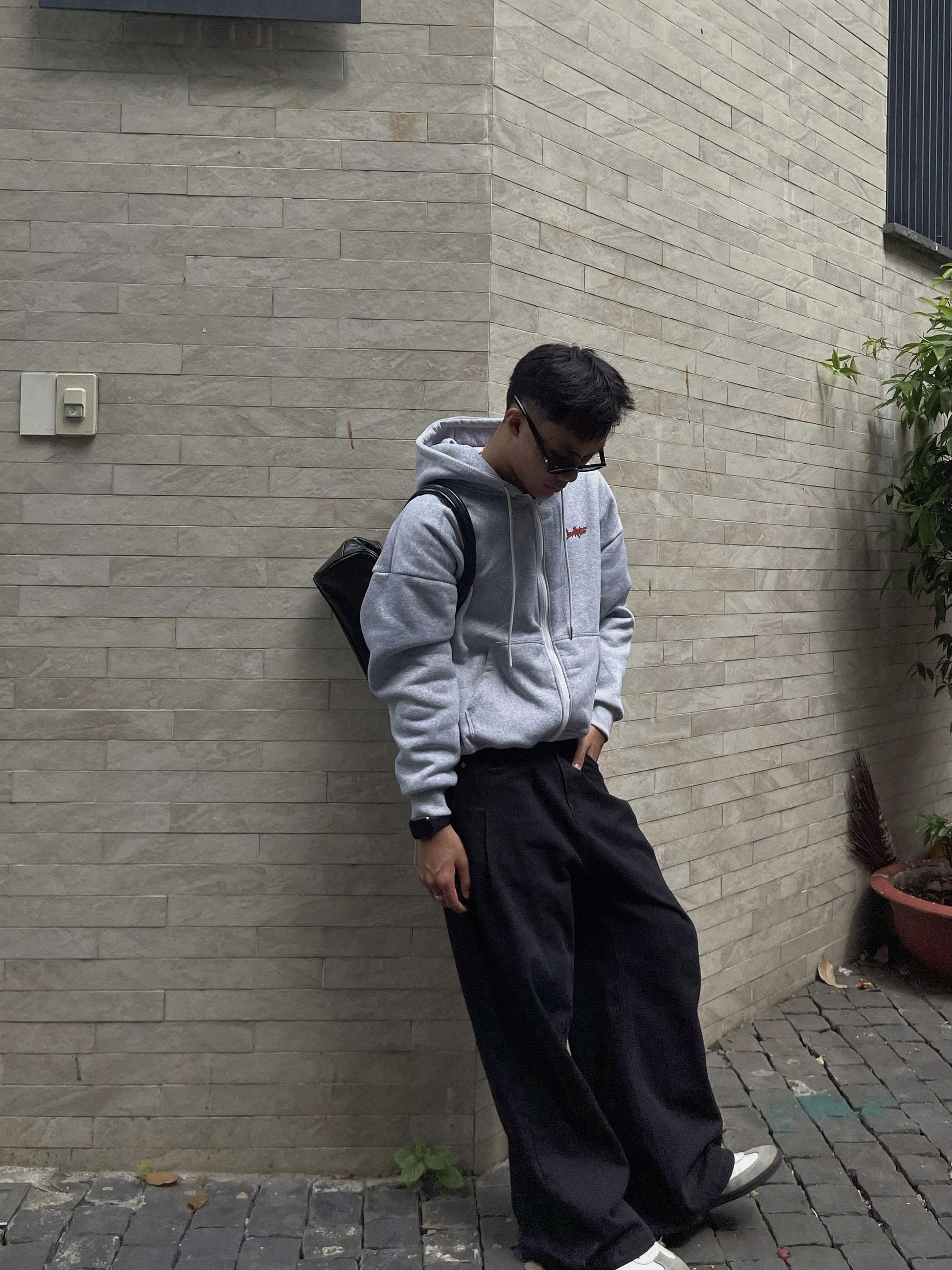 Áo hoodie zip boxy nam local brand Cloudzy hoodie nỉ bông nữ unisex form rộng basic mũ siêu to RETRO