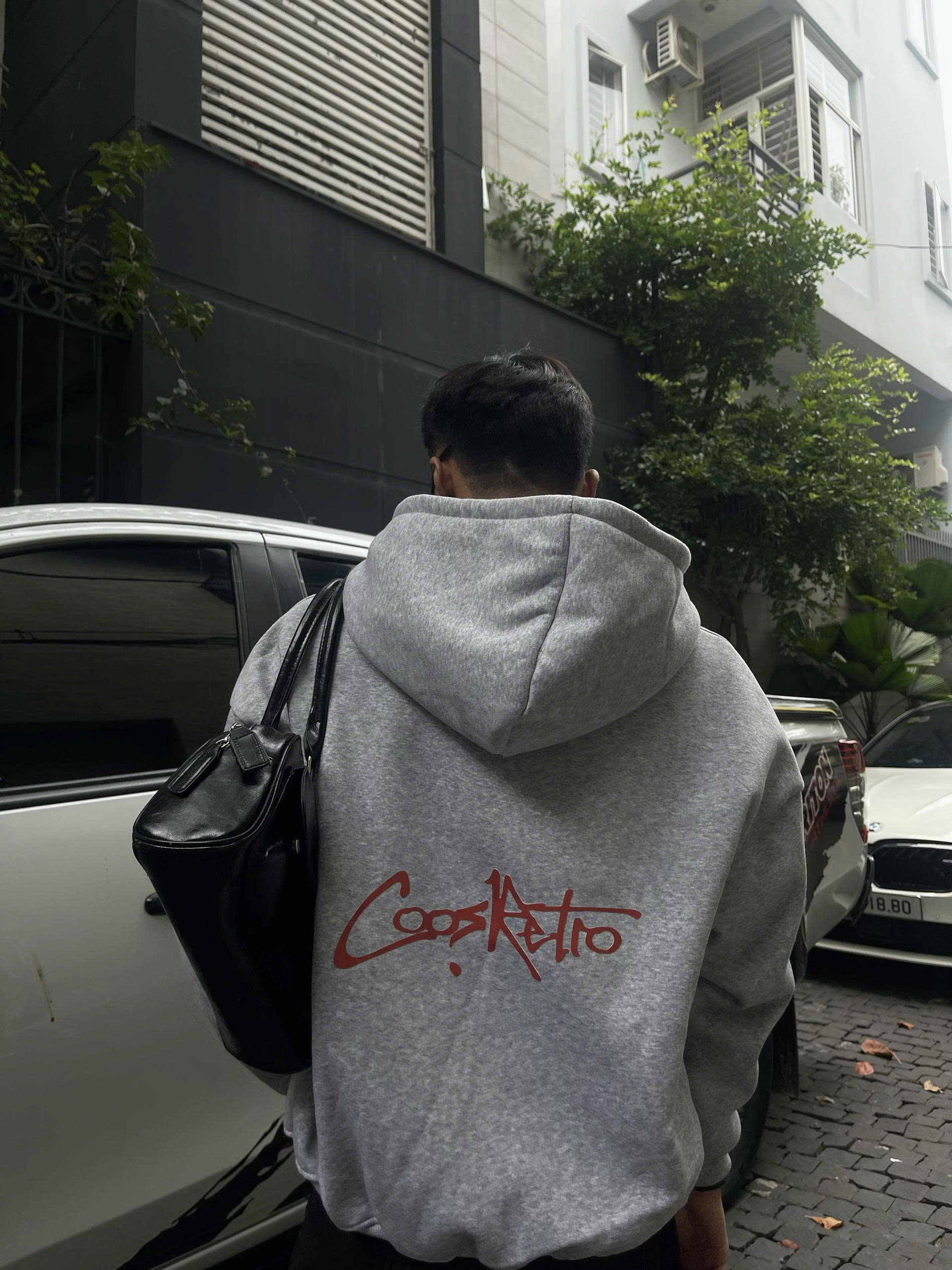 Áo hoodie zip boxy nam local brand Cloudzy hoodie nỉ bông nữ unisex form rộng basic mũ siêu to RETRO