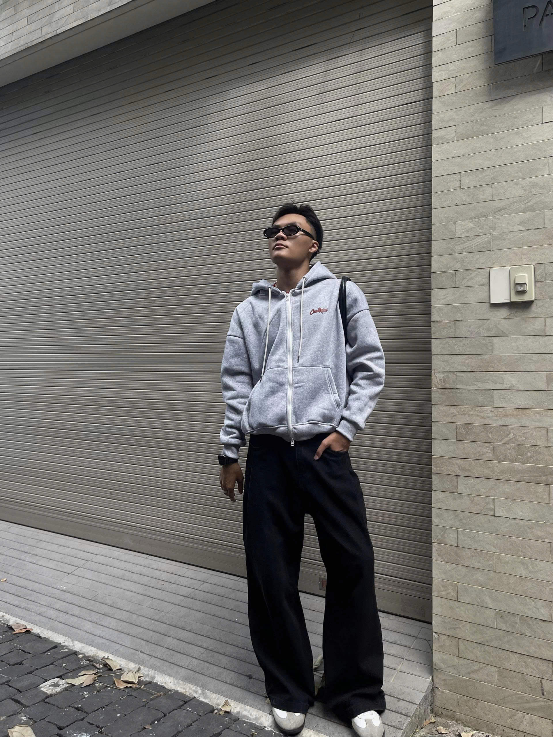 Áo hoodie zip boxy nam local brand Cloudzy hoodie nỉ bông nữ unisex form rộng basic mũ siêu to RETRO