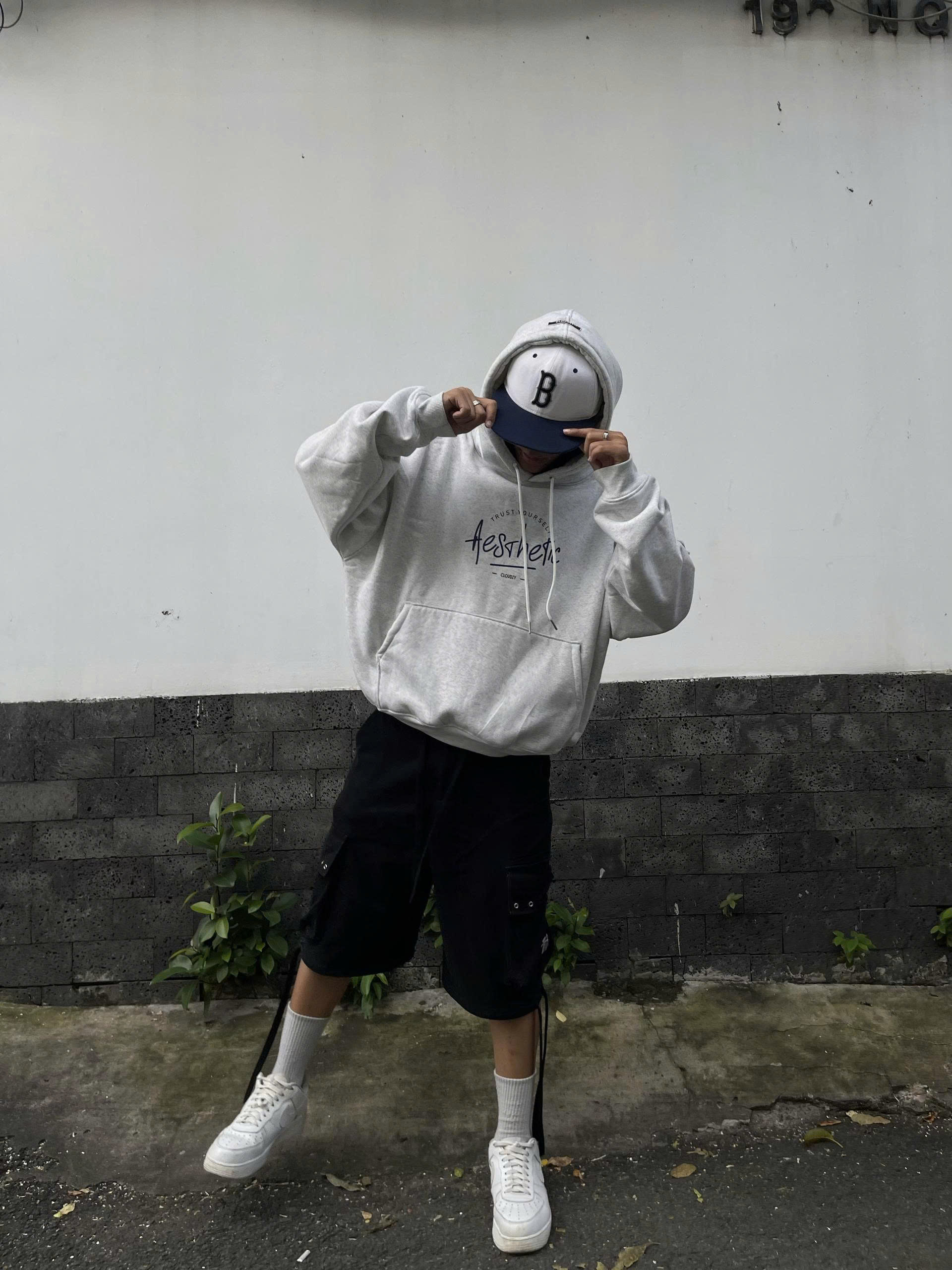 Áo khoác hoodie boxy nỉ nam local brand hoodie nữ unisex form rộng basic tay phồng CLOUDZY TRUST