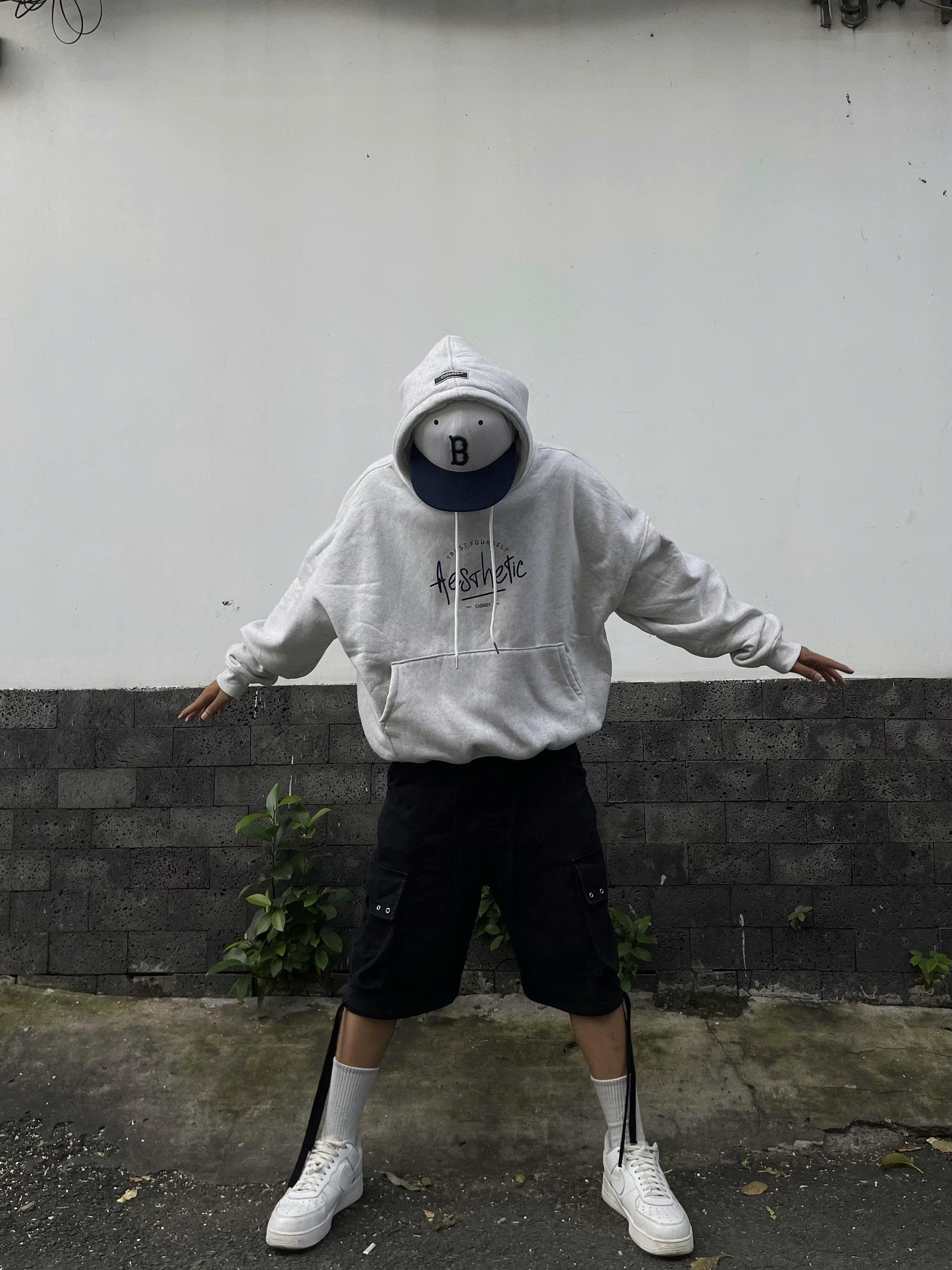 Áo khoác hoodie boxy nỉ nam local brand hoodie nữ unisex form rộng basic tay phồng CLOUDZY TRUST