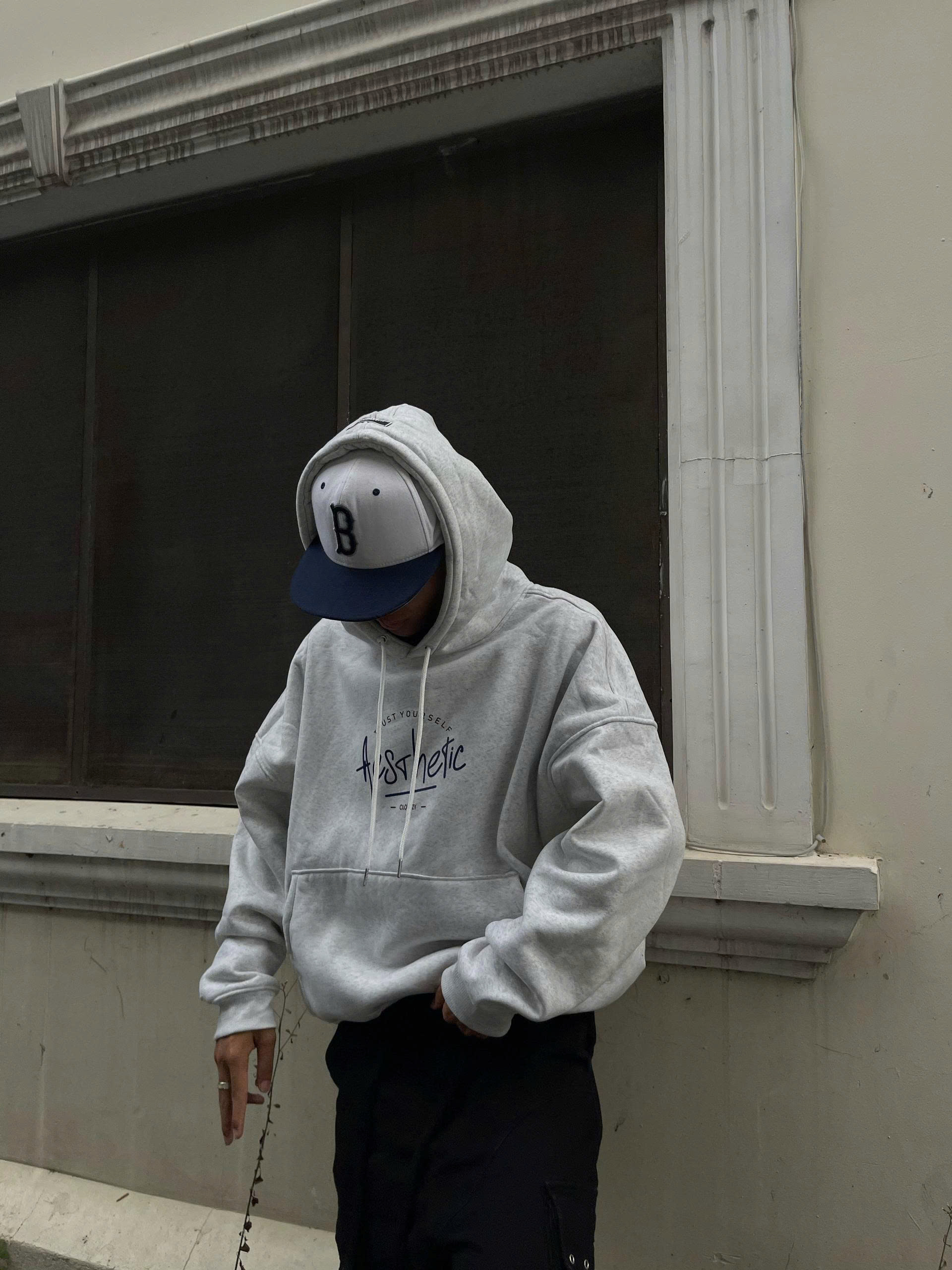 Áo khoác hoodie boxy nỉ nam local brand hoodie nữ unisex form rộng basic tay phồng CLOUDZY TRUST