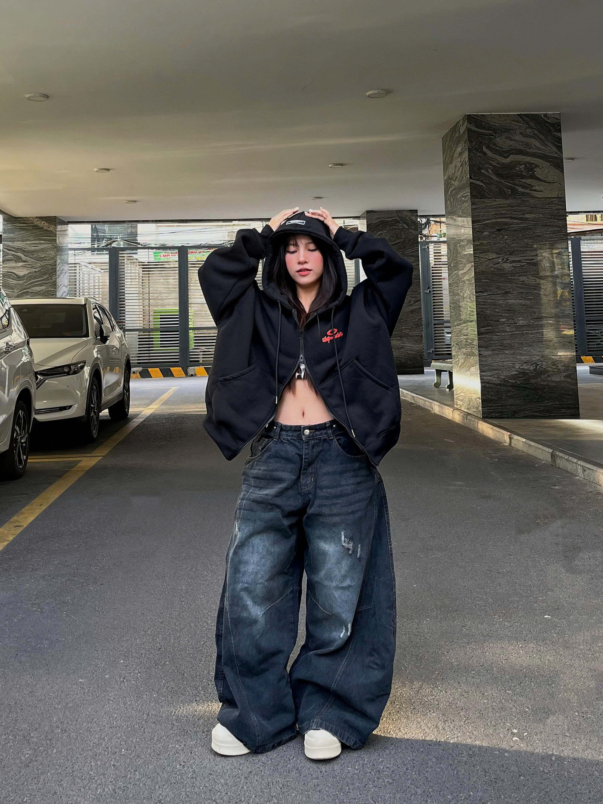 Áo khoác hoodie zip boxy nam nữ local brand zip hoodie nỉ bông dầy dặn unisex basic CLOUDZY PLAN